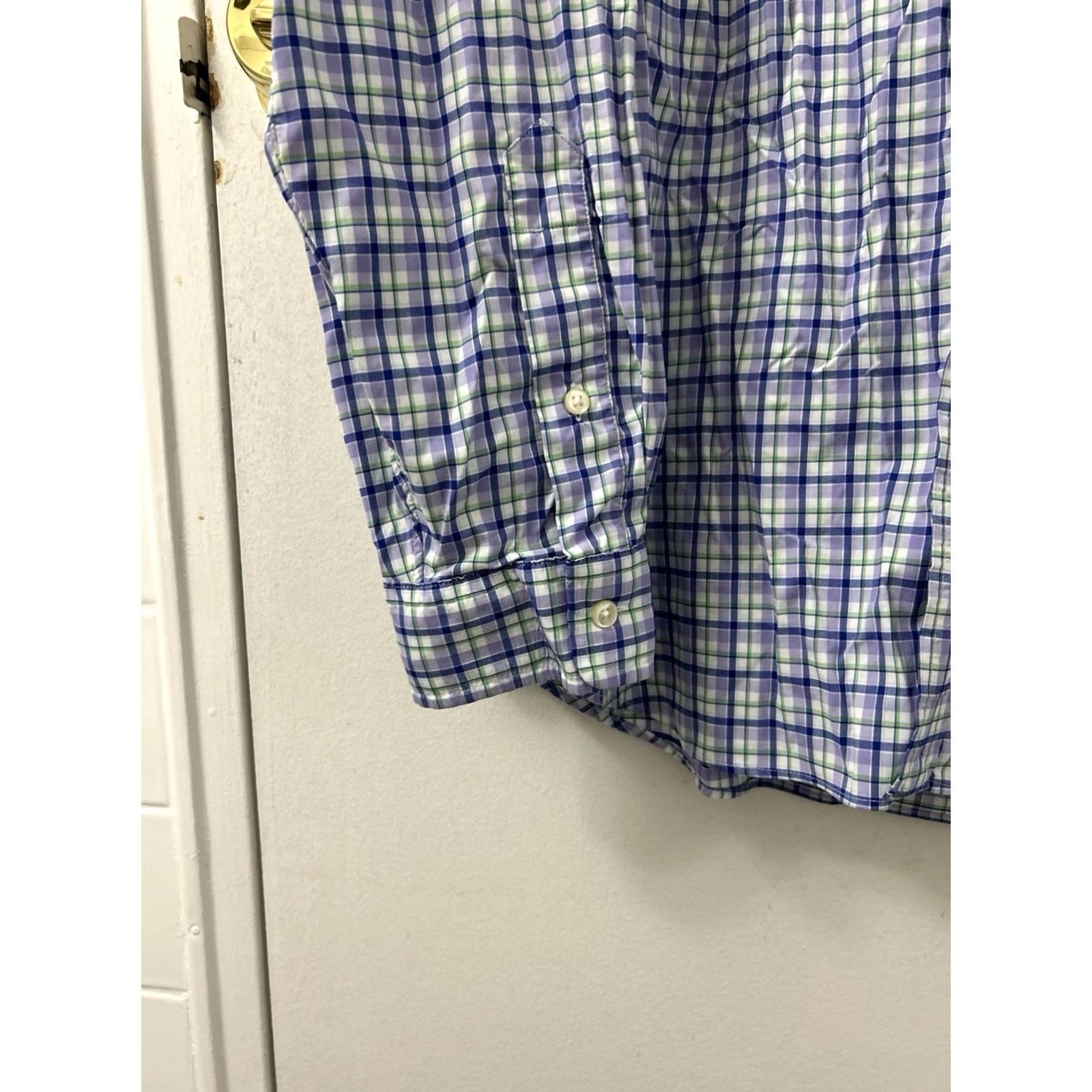 Polo Ralph Lauren Polo Ralph Lauren Performance Shirt Mens Large Blue Plaid Classic Fit L/S Button-Up Size US L / EU 52-54 / 3 - 7 Thumbnail
