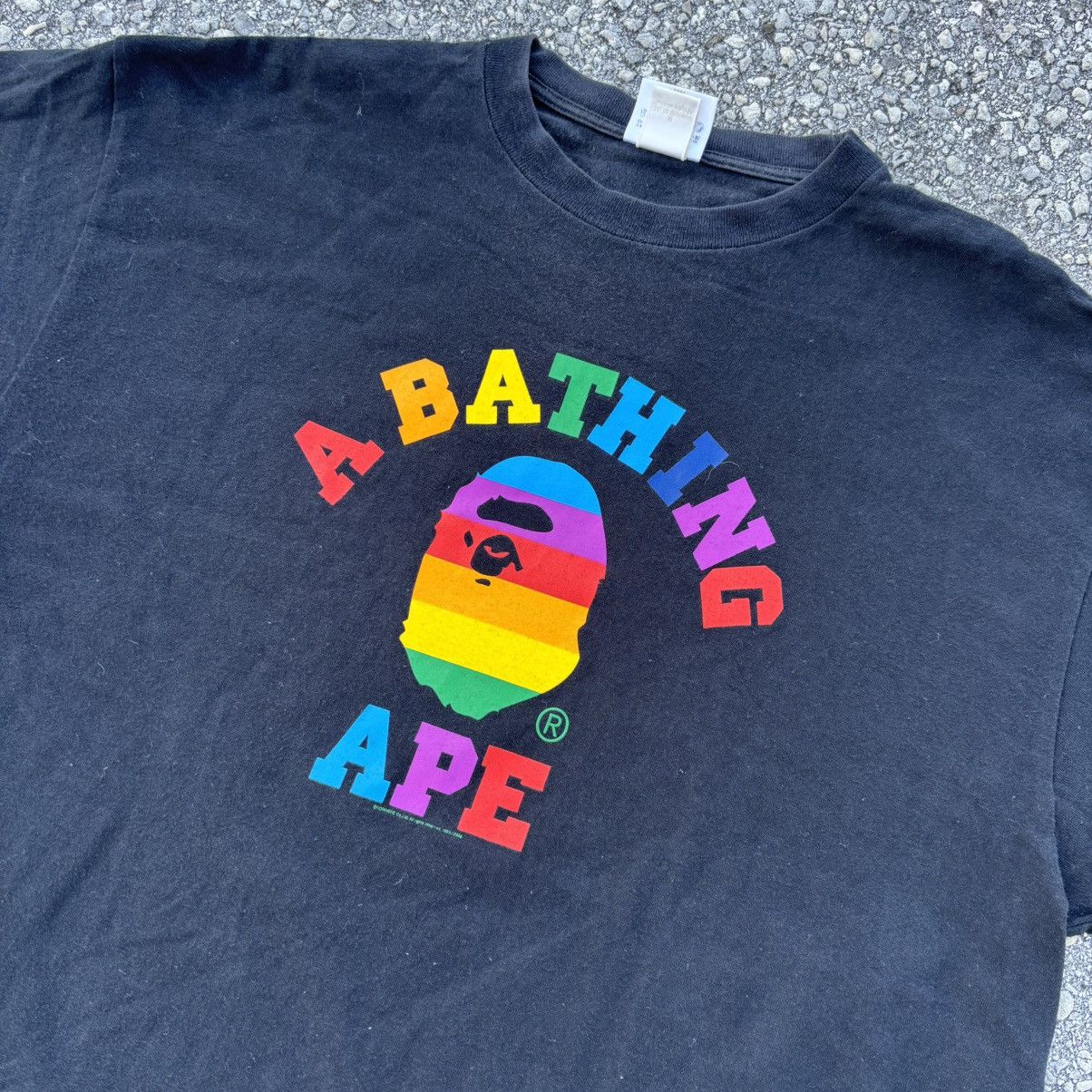 Bape 2008 Bape Rainbow College Logo Size US XL / EU 56 / 4 - 2 Thumbnail