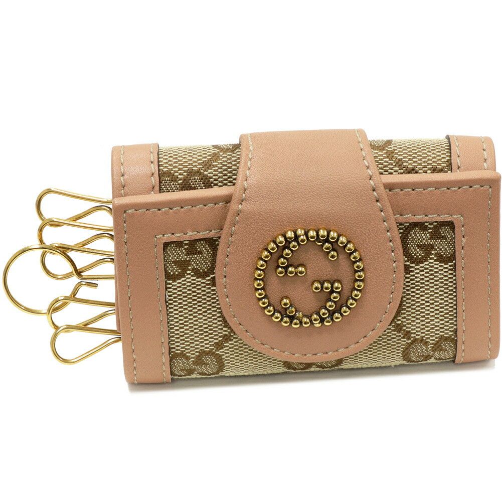 Gucci Gucci Gucci GG Studs Canvas Calf 6 Key Case Canvas Key case 269979 DUTY FREE for USA Size ONE SIZE - 1 Thumbnail