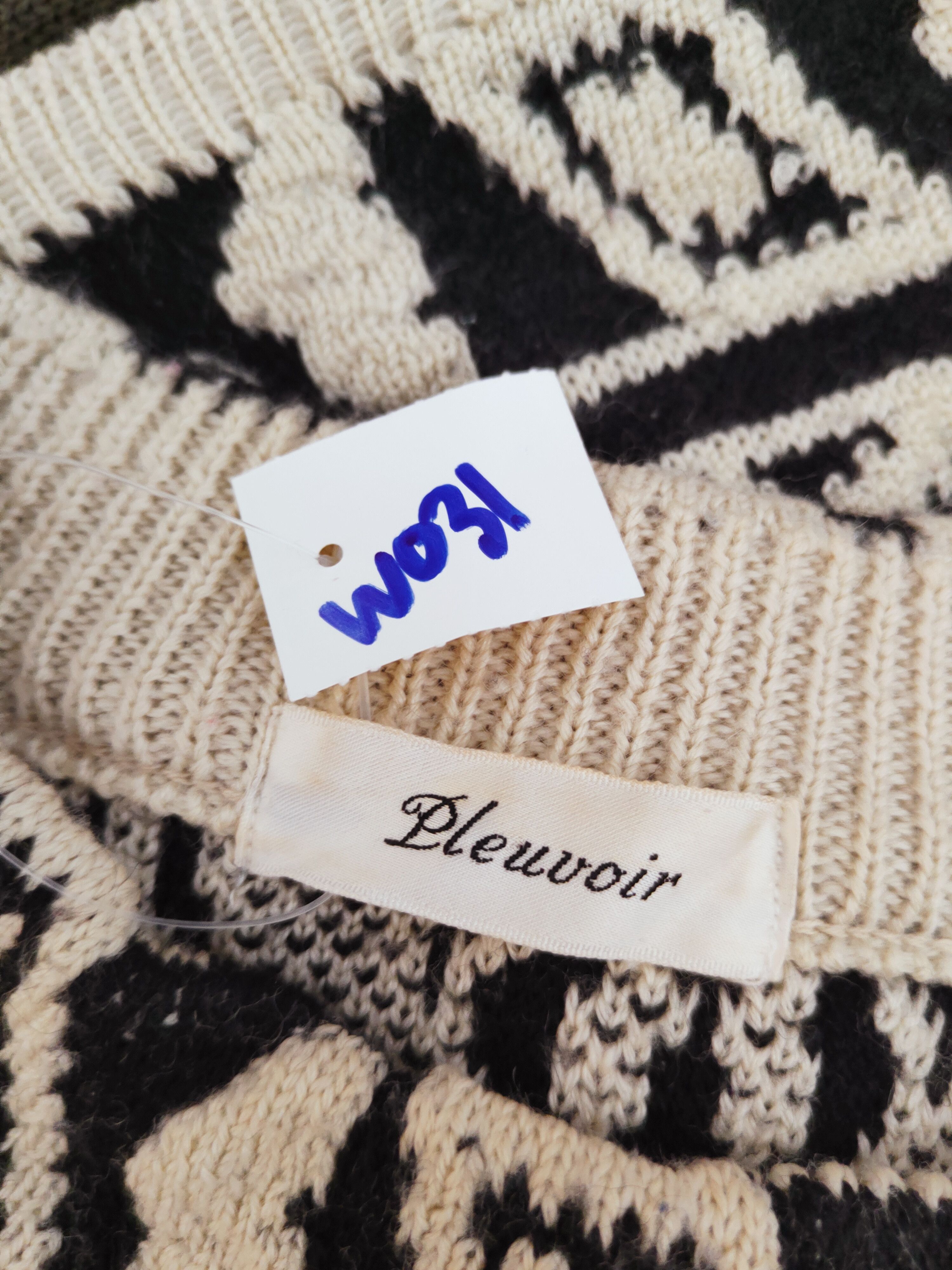 Japanese Brand × Vintage Pleuvoir Black Cream Knitwear Sweatshirts #W031 Size US S / EU 44-46 / 1 - 12 Thumbnail