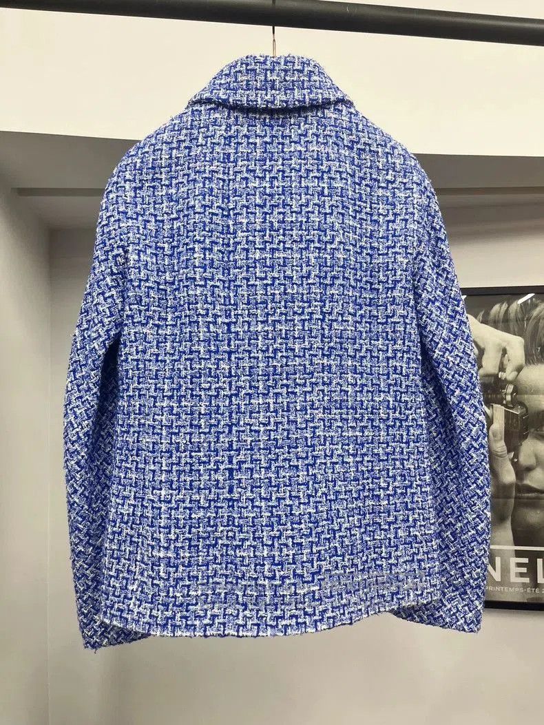 Chanel Chanel 23P Blue Woven Jacket. Size US M / EU 48-50 / 2 - 3 Thumbnail