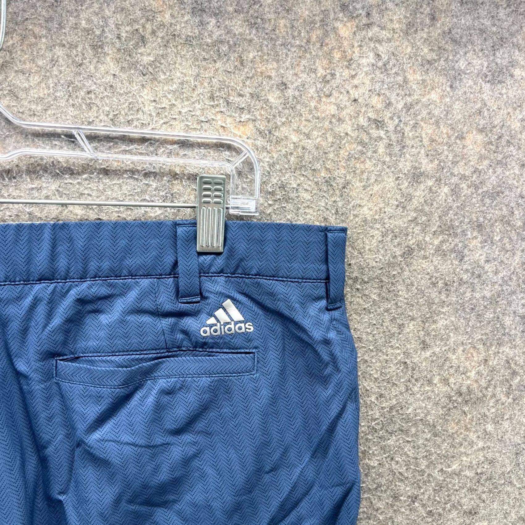 Adidas Adidas Shorts Mens 34 Blue Navy Chino Flat Front Golf Athletic Striped 365 Size US 34 / EU 50 - 6 Thumbnail