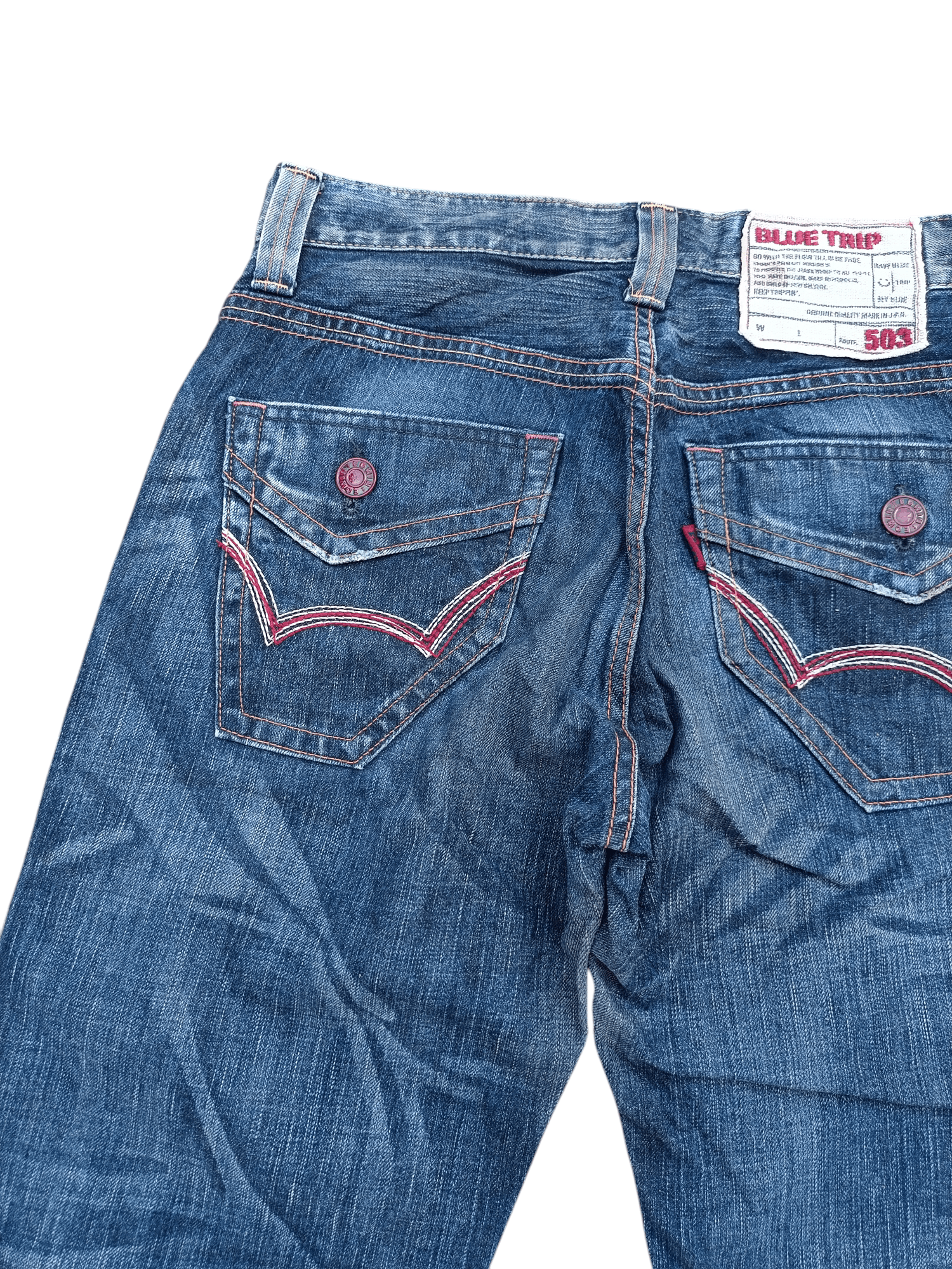 Edwin × Japanese Brand Vintage Edwin 503 Bootcut Whiskers Faded Denim Size US 30 / EU 46 - 18 Thumbnail
