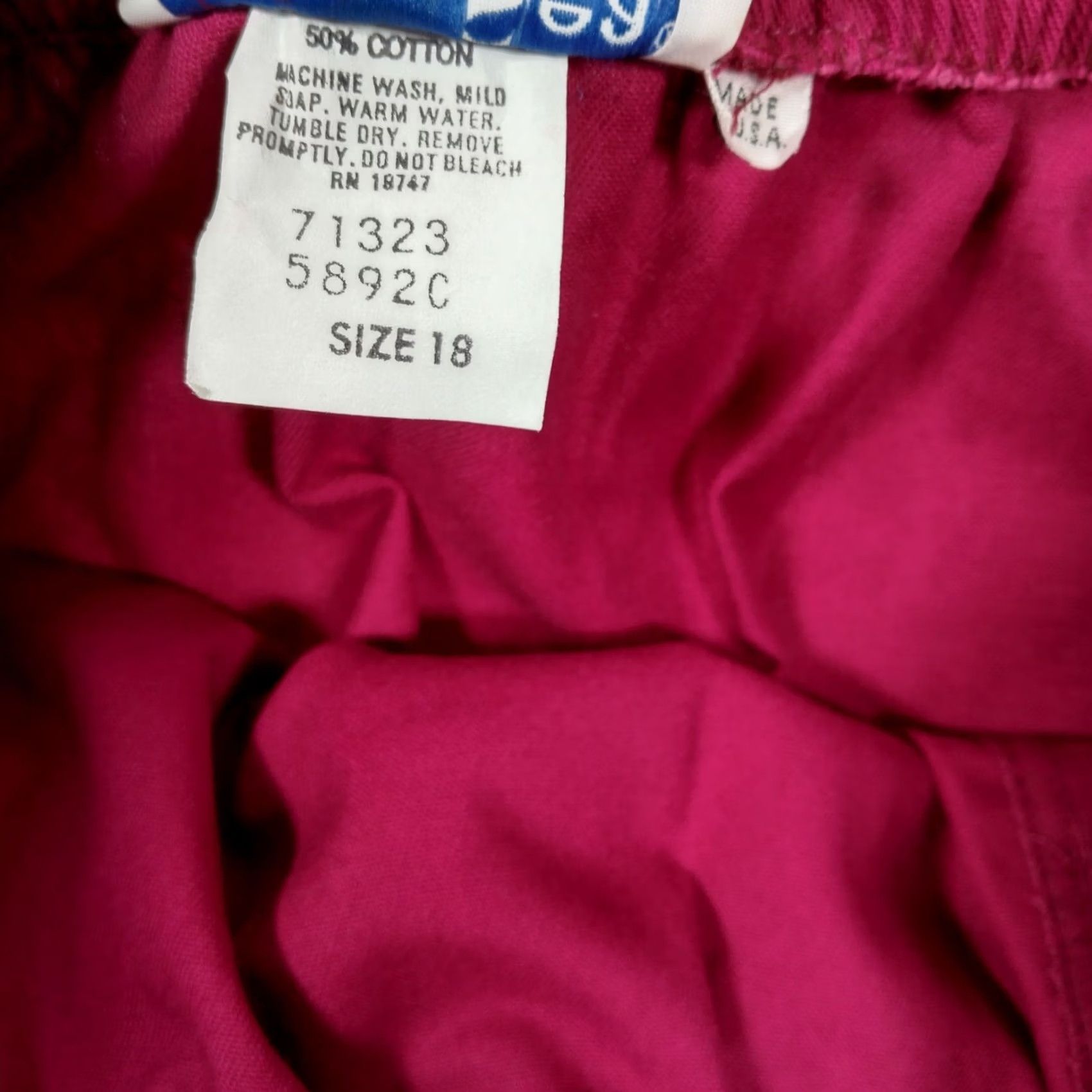Vintage VINTAGE Land' n Sea Skirt Midi A-Line 18 Maroon Elastic Cotton Blend Twill Pockets Womens Mens? Size 40" / US 18 - 4 Thumbnail