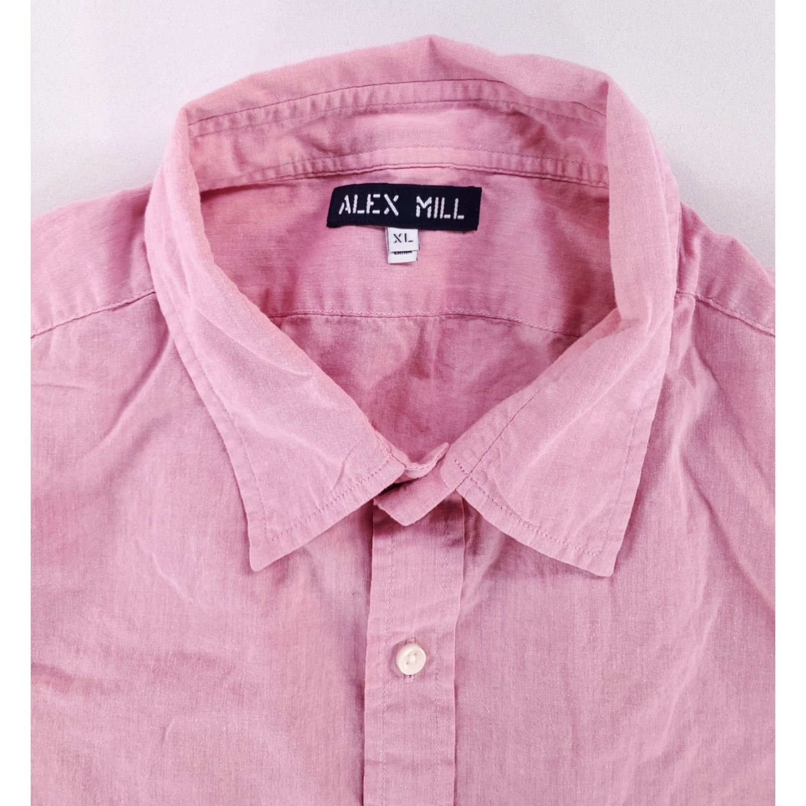 Alex Mill Alex Mill Button Up Shirt Long Sleeve Pink Huckberry Mens XL Size US XL / EU 56 / 4 - 2 Thumbnail