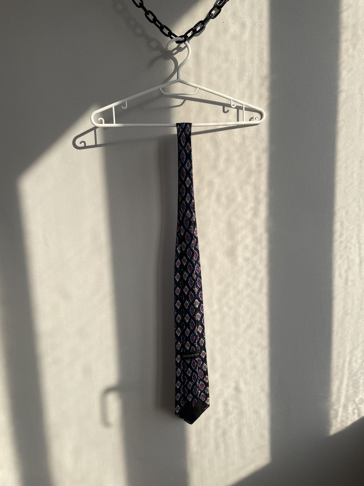 Yves Saint Laurent Yves Saint Laurent YSL Silk Tie Multicolor Geometric Print Size ONE SIZE - 14 Thumbnail