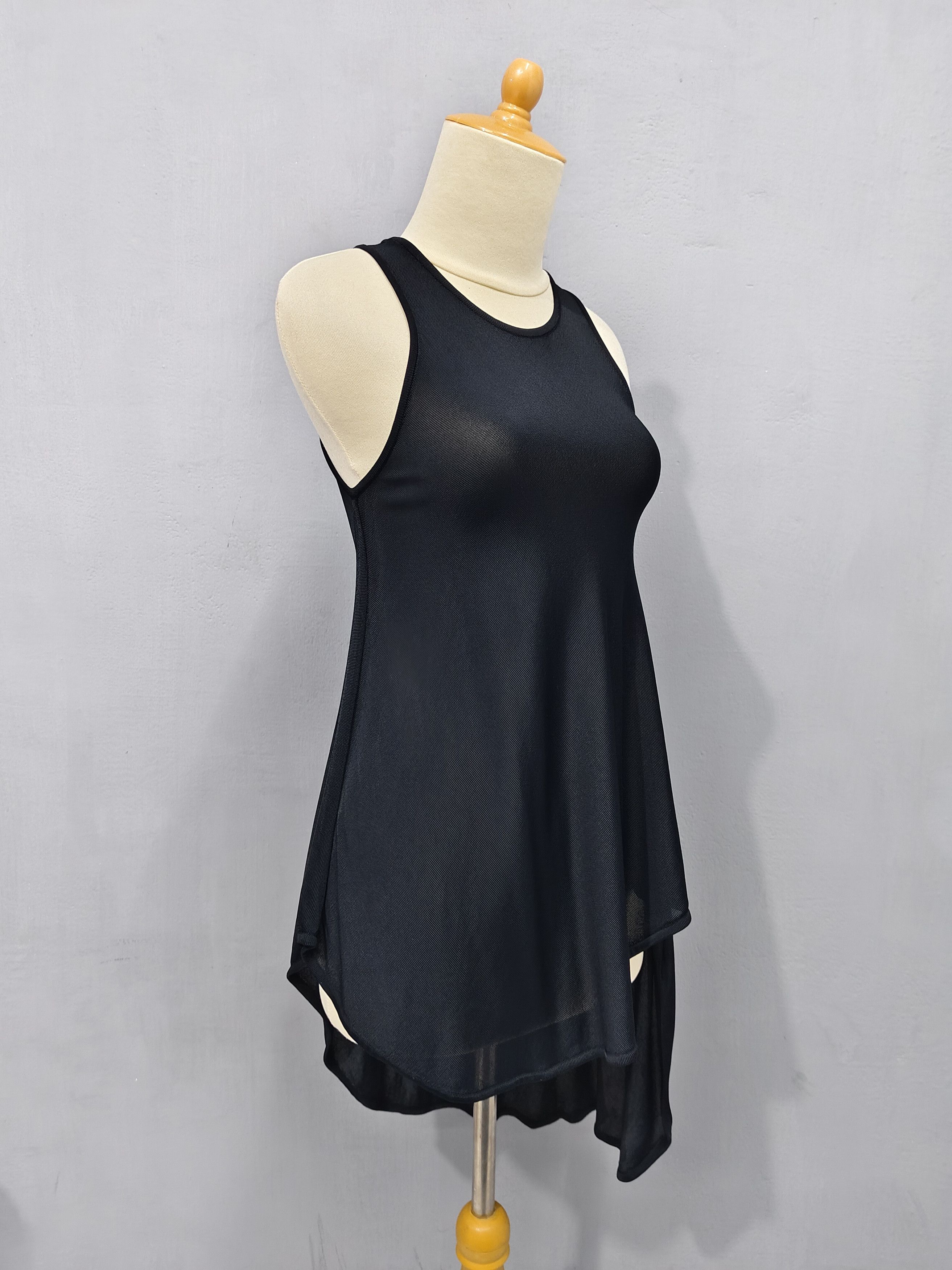 Alexander McQueen 00s Alexander McQueen- Asymmetrical Draped Gothic Mesh Dress Size S / US 4 / IT 40 - 3 Thumbnail