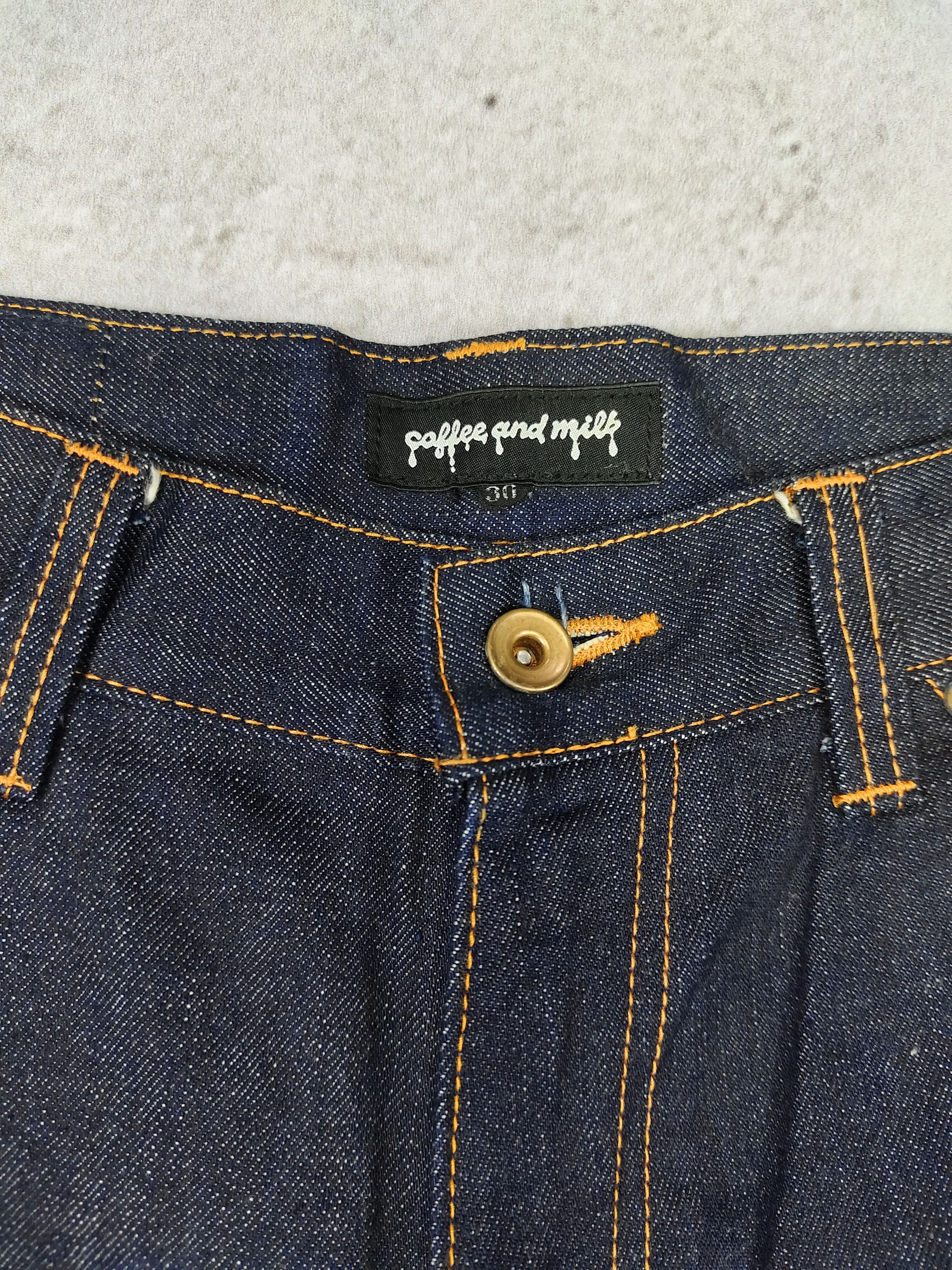 Beams Plus BEAMS- Milk & Coffee Brass Stud Hem Raw Denim Short Size US 31 - 9 Thumbnail
