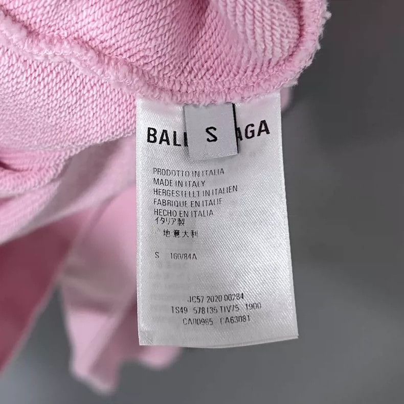 Balenciaga Balenciaga Crew Pink Hoodie 2502-Nextarrow Size US S / EU 44-46 / 1 - 6 Thumbnail