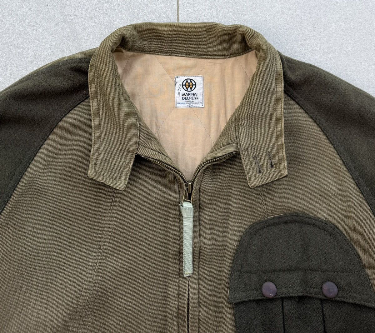 Vintage VTG Marina Del Rey Wool Bomber Jacket Olive Workwear Japan Size US M / EU 48-50 / 2 - 7 Thumbnail