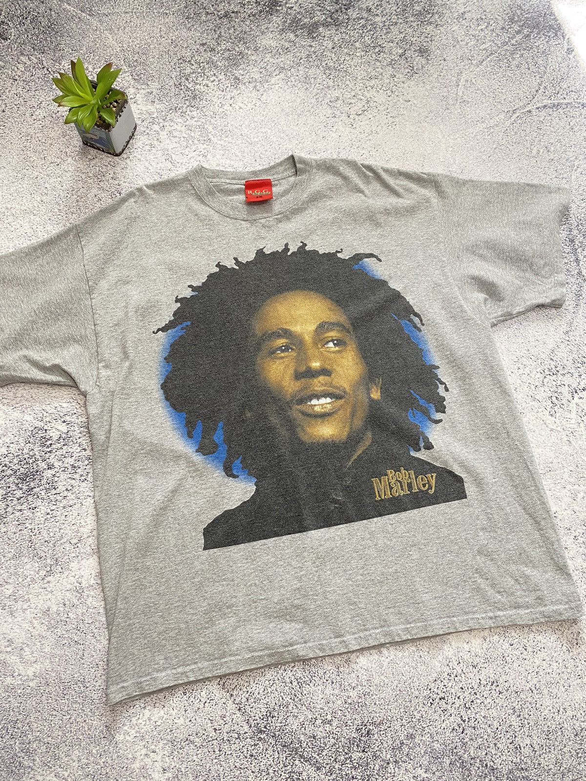 Bob Marley Bob Marley Over Print Vintage Rap Tee USA 2004 Size US XXL / EU 58 / 5 - 2 Thumbnail