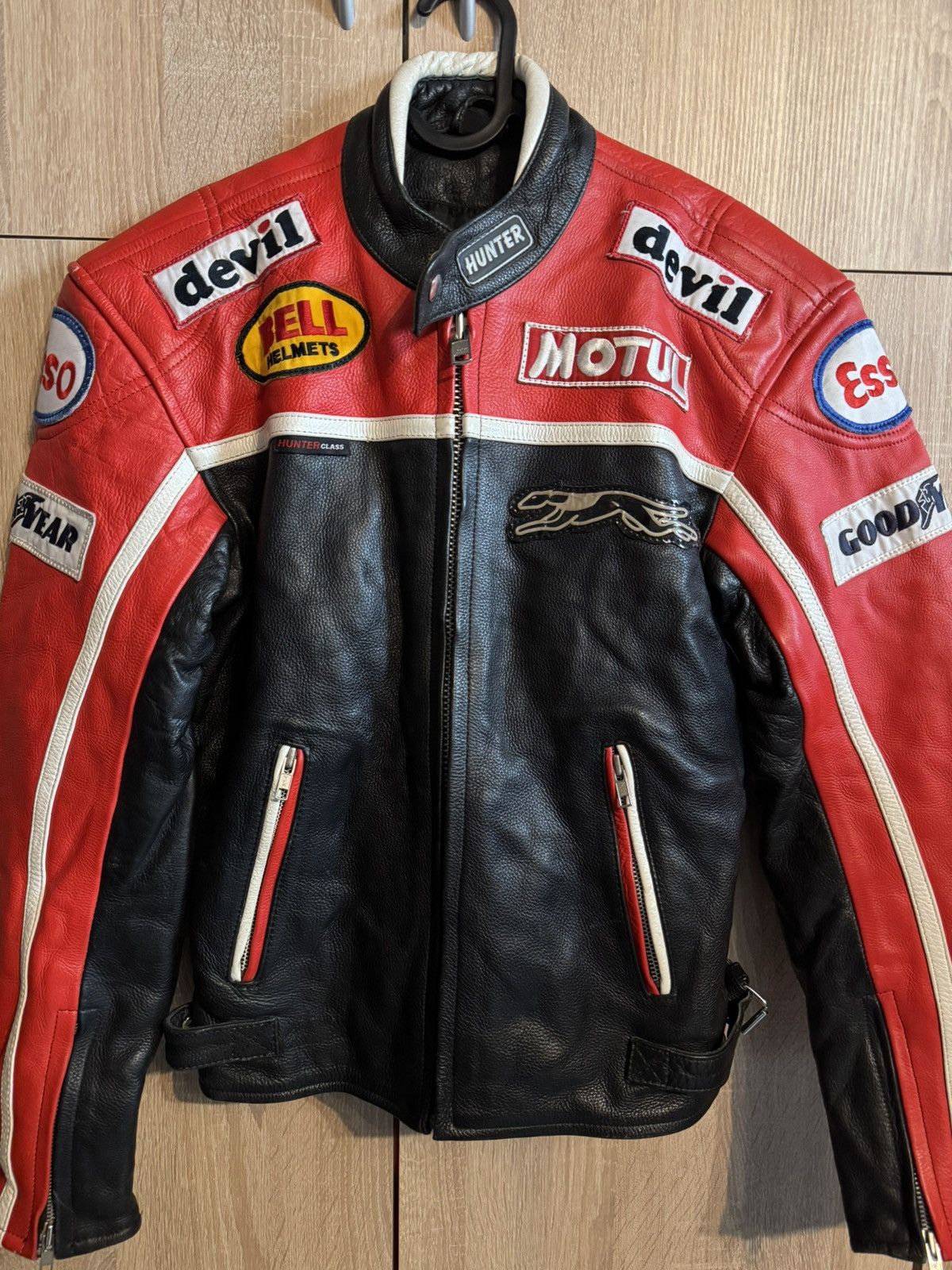 Leather Hunter class moto racing archive leather jacket rare Size US XS / EU 42 / 0 - 2 Thumbnail