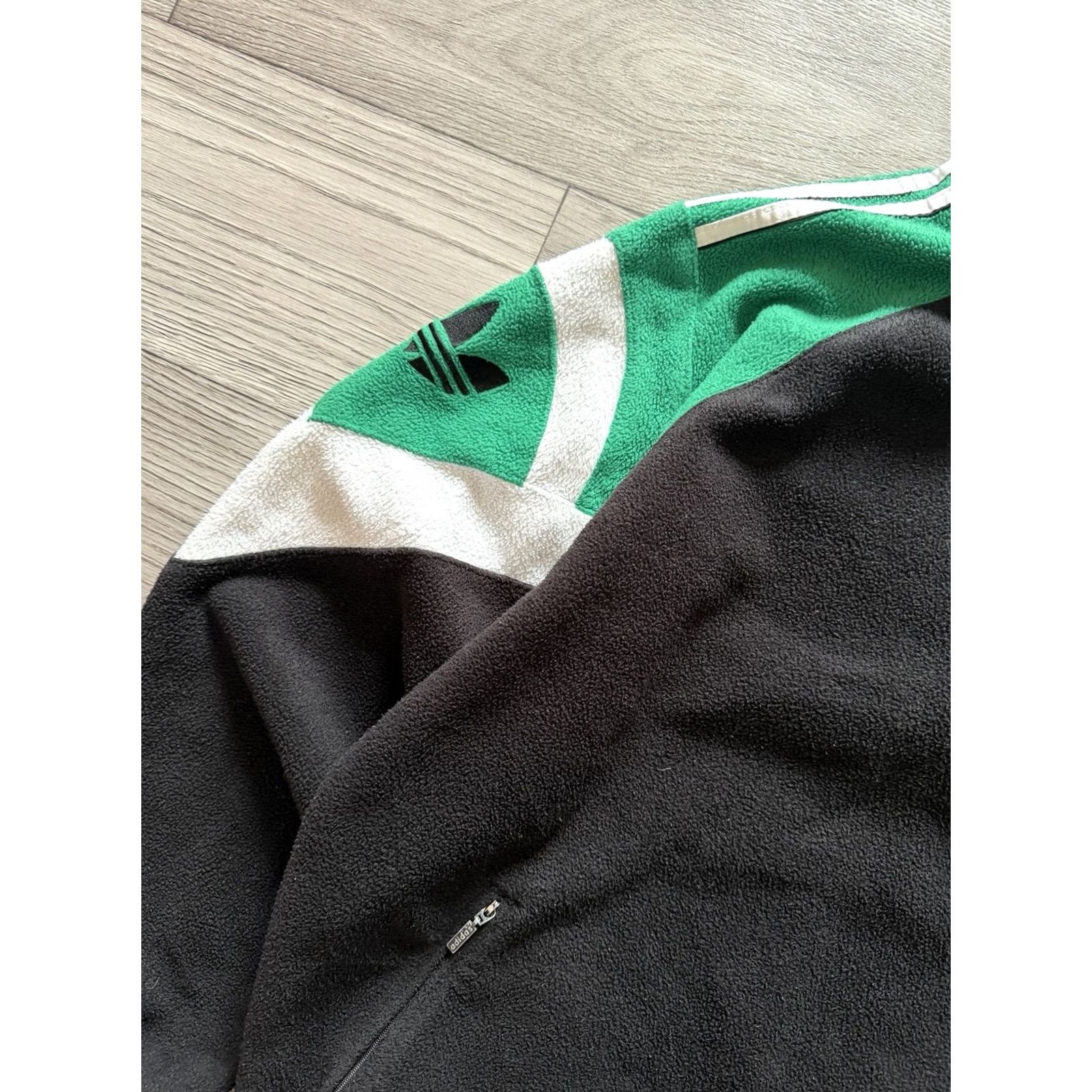 Adidas Adidas Fleece 1/4 Zip Pullover Black/Green White Mens S 1/4 Zip Pullover Sweatshirt 1990s Vintage Clothing Size US S / EU 44-46 / 1 - 7 Thumbnail