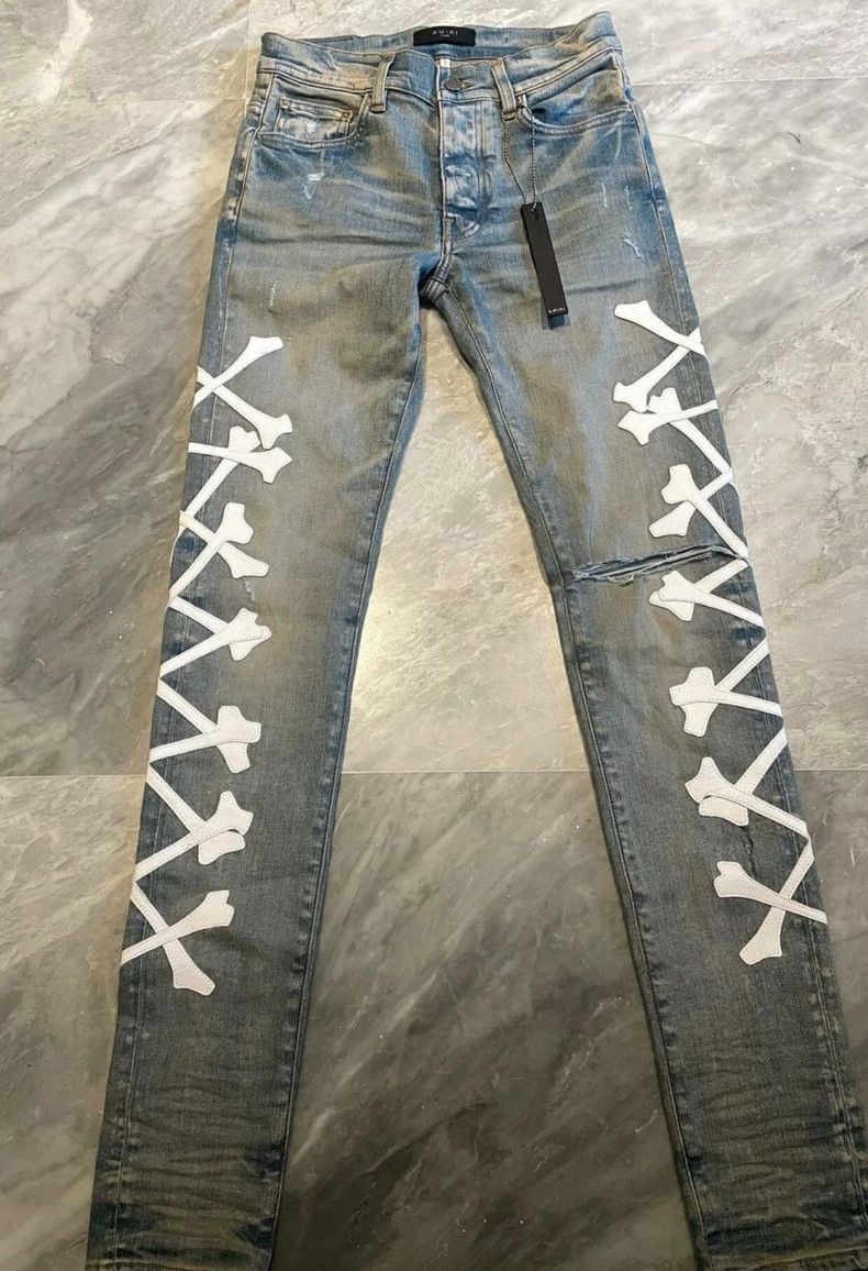 Amiri AMIRI Limited Edition Side Patch Jeans - dmc Size US 29 - 1 Thumbnail