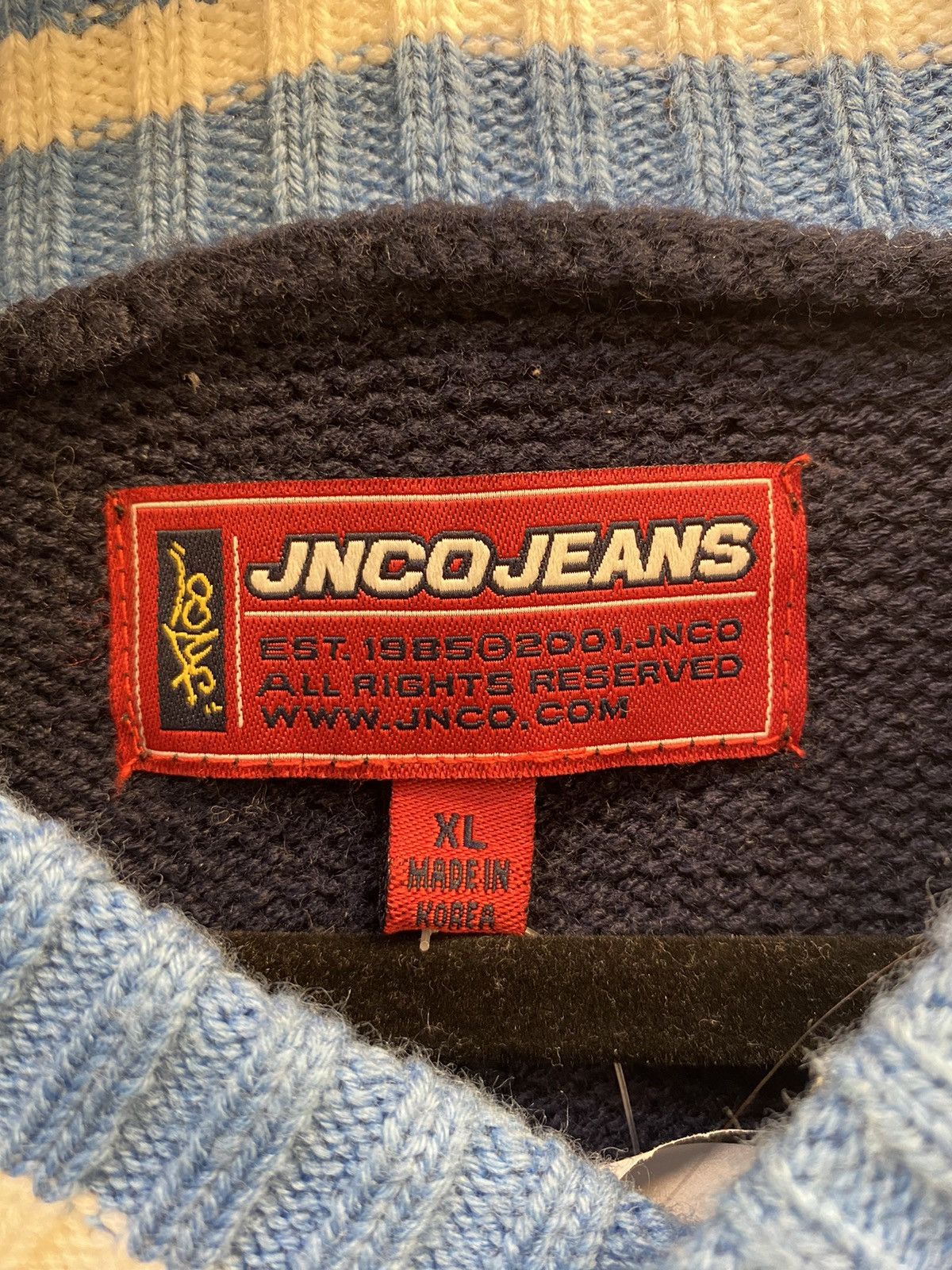 JNCO JNCO Jeans Knit Sweater – Navy / Blue Size US XL / EU 56 / 4 - 4 Thumbnail