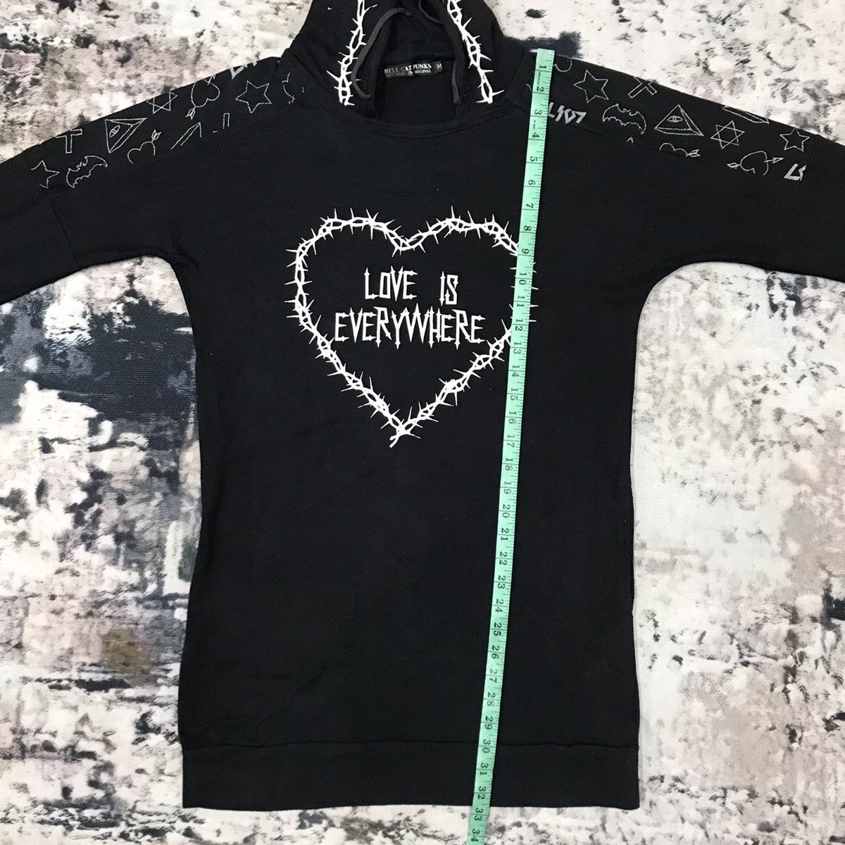 If Six Was Nine × Japanese Brand × Vintage Hell Cat Punks Not Dead Pullover Long Sweater Hoodie Size M / US 6-8 / IT 42-44 - 14 Thumbnail