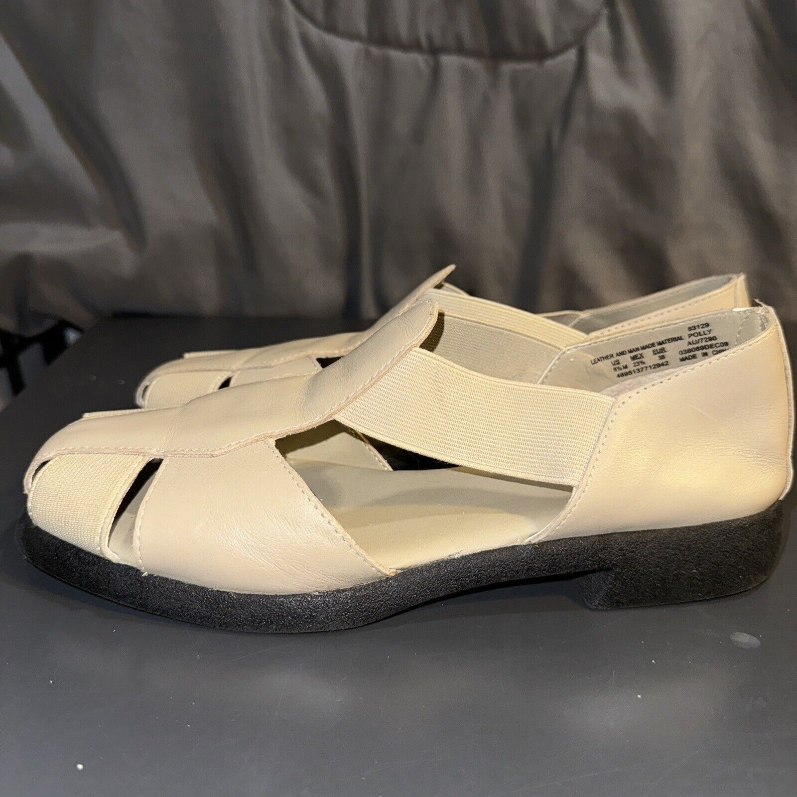 Covington Covington Women’s 6.5 Sandal Polly 83129 Strappy Beige Rubbe Size US 6.5 / IT 36.5 - 13 Thumbnail