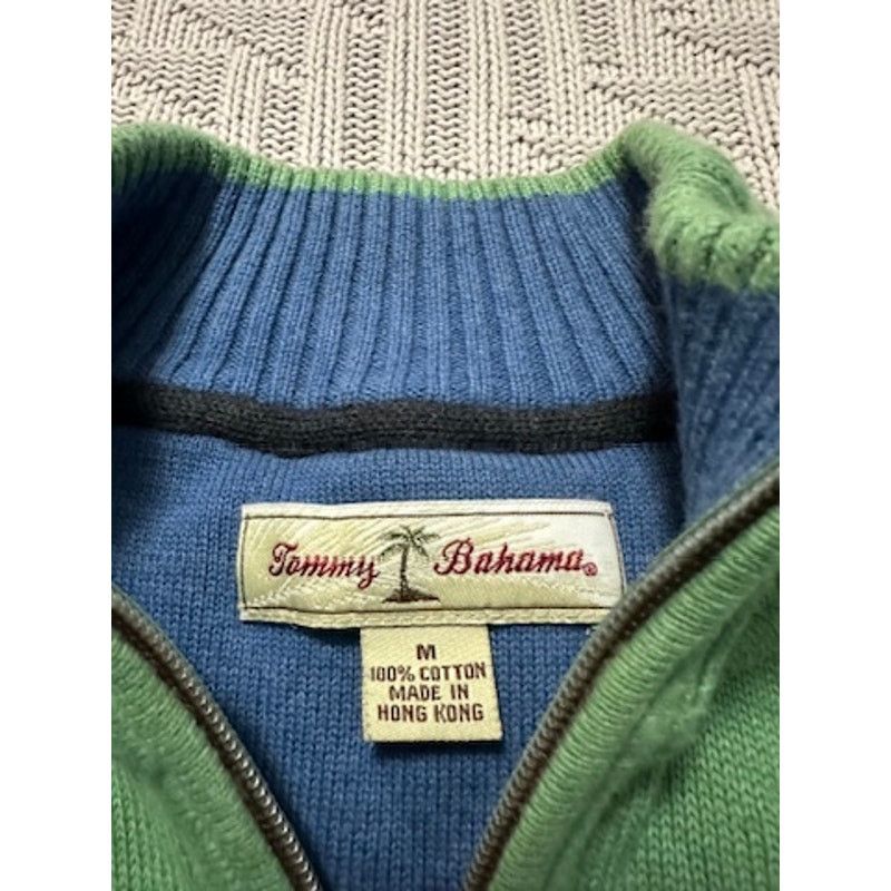 Tommy Bahama Tommy Bahama green cotton quarter zip pullover size M Size US M / EU 48-50 / 2 - 4 Thumbnail
