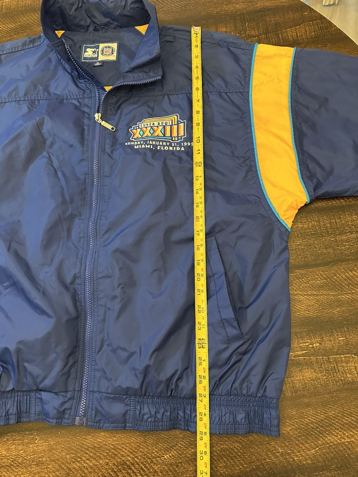 VTG 99 Super Bowl XXXIII Lightweight Men’s Starter Jacket-XL
