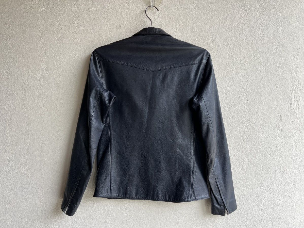 Lad Musician Lad Musician Patina Stains Dark Blue Leather Jacket Size US S / EU 44-46 / 1 - 2 Thumbnail