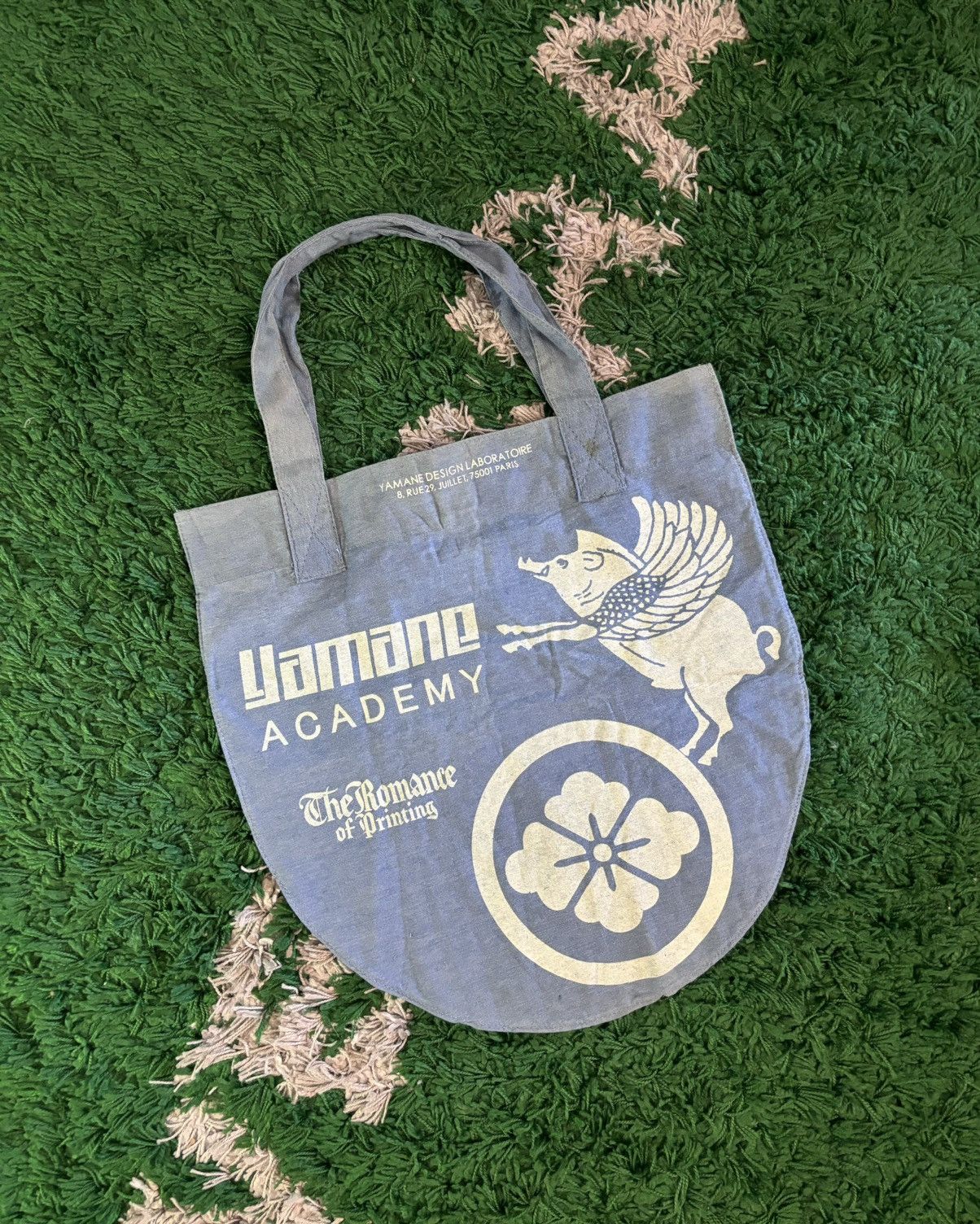 Evisu Yamane Academy Tote Bag in Blue, Men's