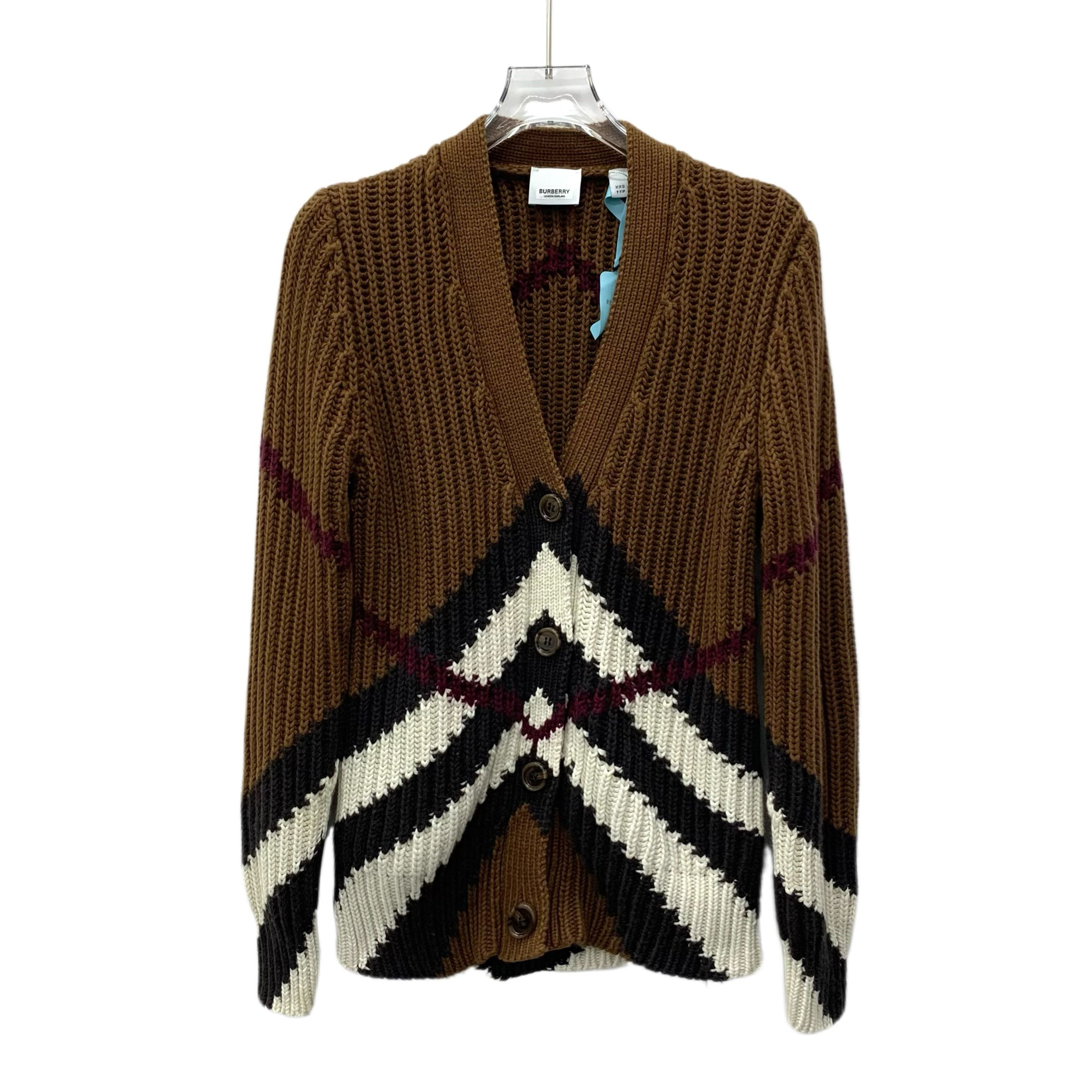 Burberry Burberry Striped Brown Cashmere Knit Set (Size S) Size S / US 4 / IT 40 - 1 Thumbnail