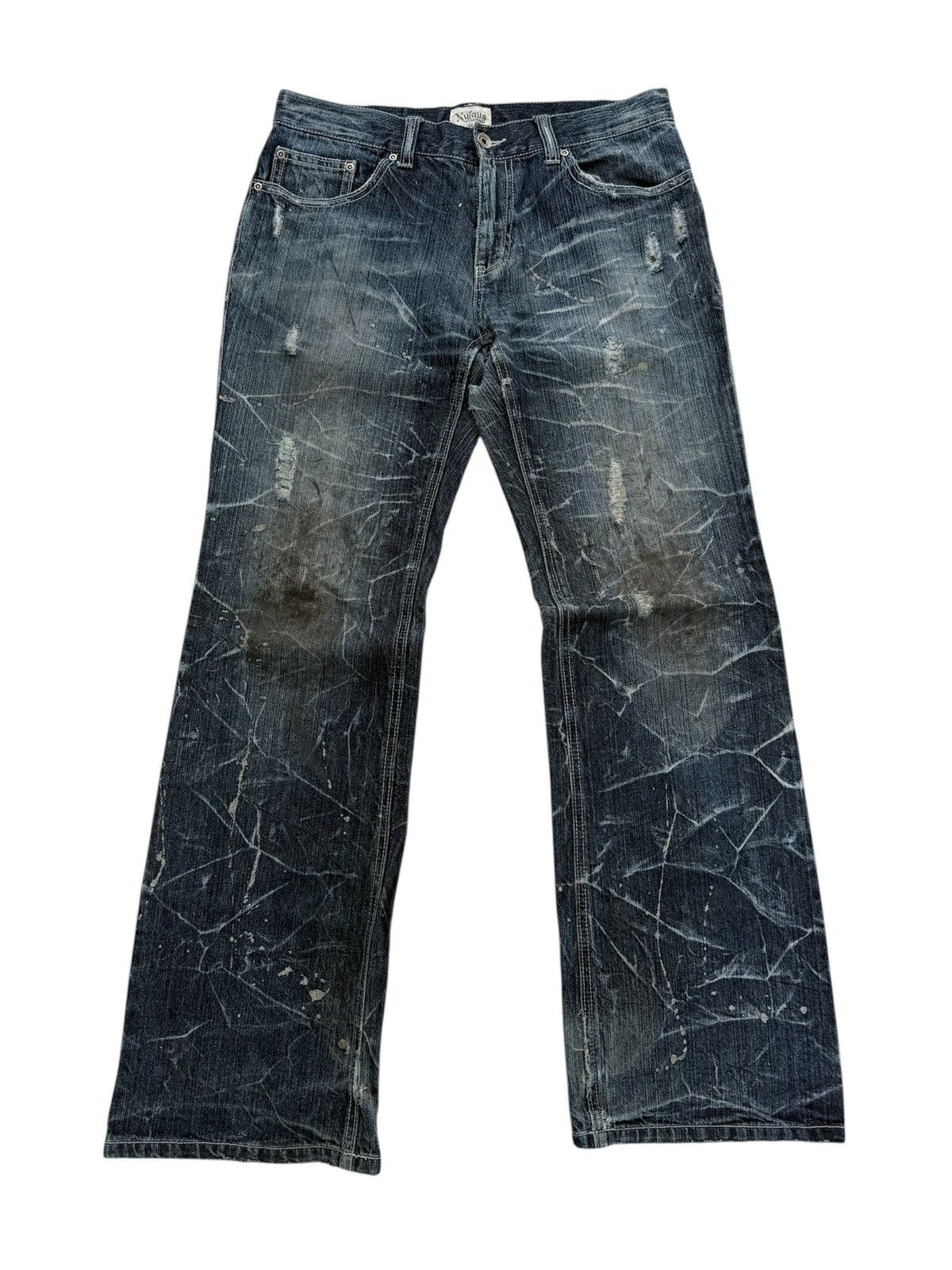 Le Grande Bleu (L.G.B.) NYLAUS BOOTCUT FLARE DISTRESSED STYLE JEANS Size US 32 / EU 48 - 1 Thumbnail