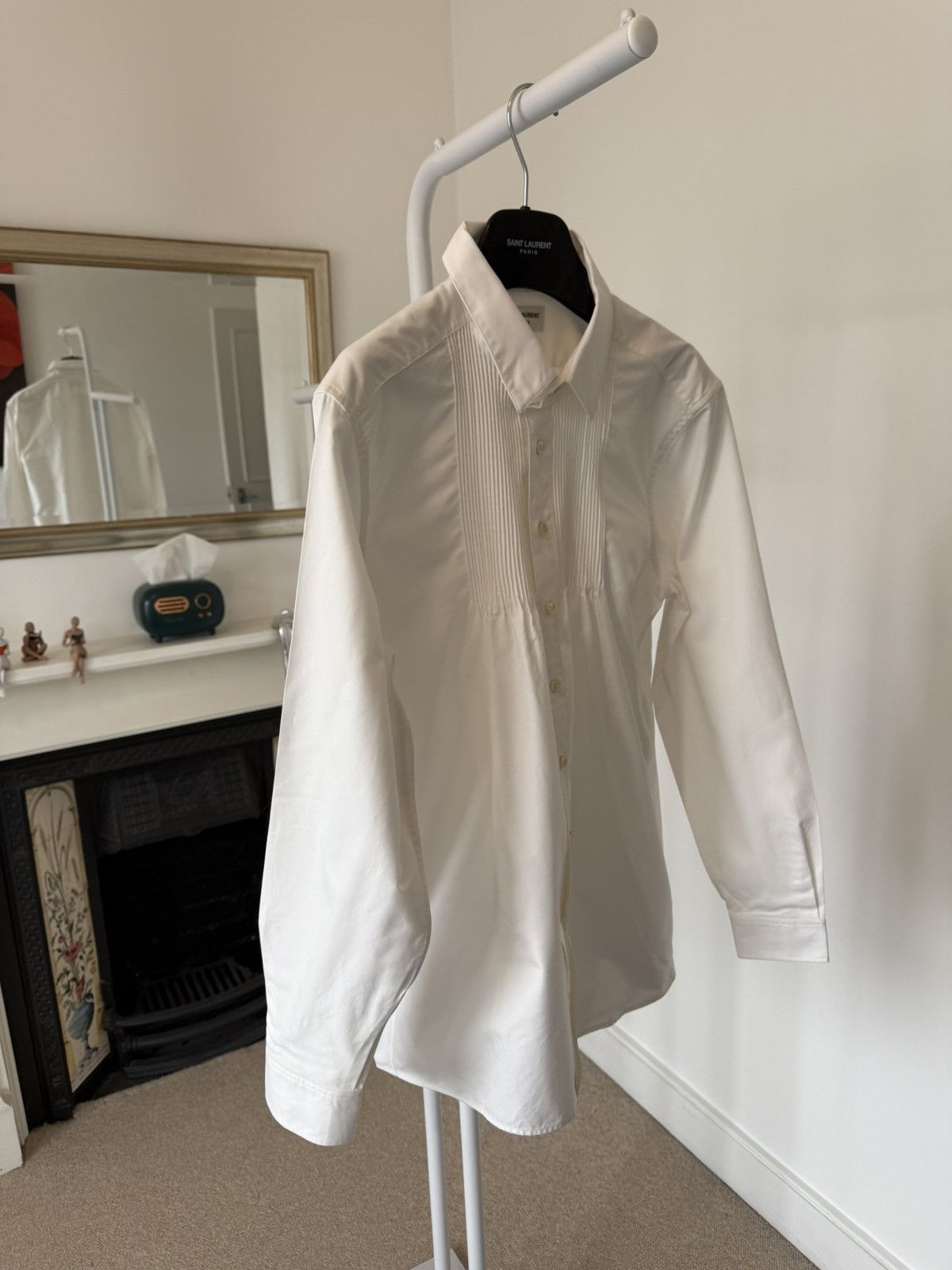 Saint Laurent Paris FW23' Saint Laurent Lavalliere-neck blouse in cotton poplin Size US M / EU 48-50 / 2 - 4 Thumbnail