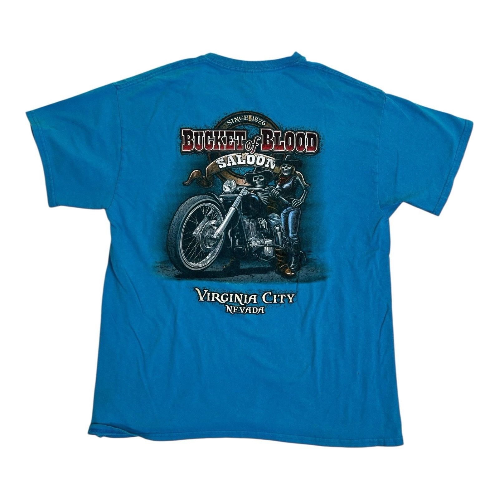 Other Vintage Bucket Of Blood Saloon T-Shirt Size Large Biker Skul Size US L / EU 52-54 / 3 - 1 Thumbnail