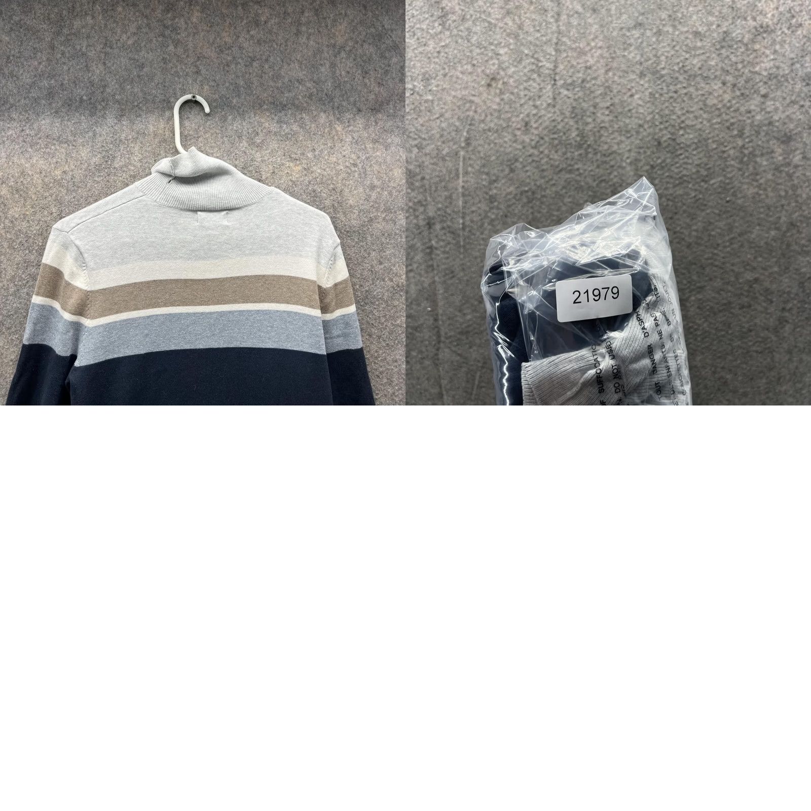 Burton VINTAGE Burton Sweater Men Small Adult White Blue Pullover Turtleneck Cotton London Size US S / EU 44-46 / 1 - 9 Thumbnail