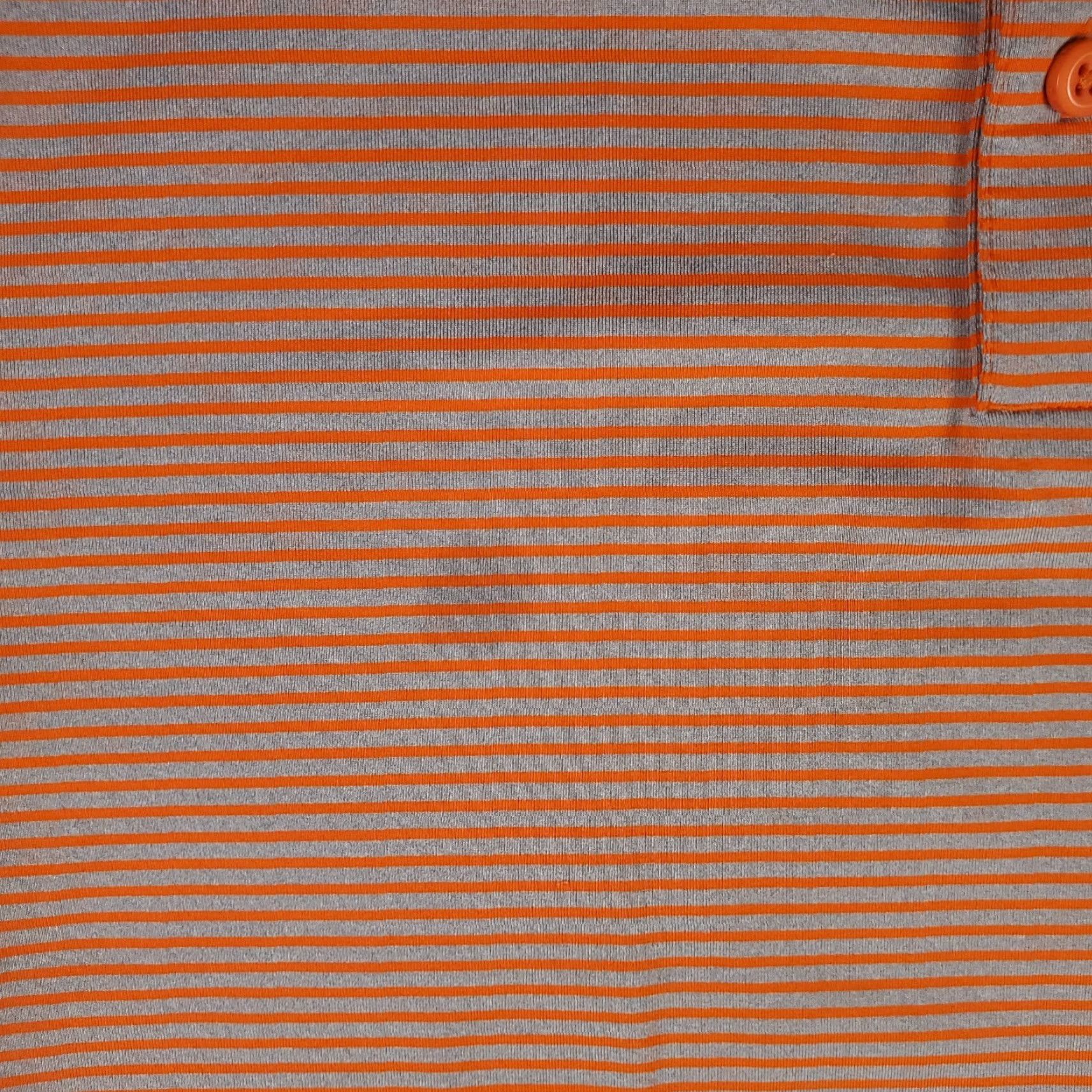 Under Armour Under Armour Polo Shirt Mens L Orange Gray Striped Short Sleeve Collared Button Logo Casual Size US L / EU 52-54 / 3 - 3 Thumbnail