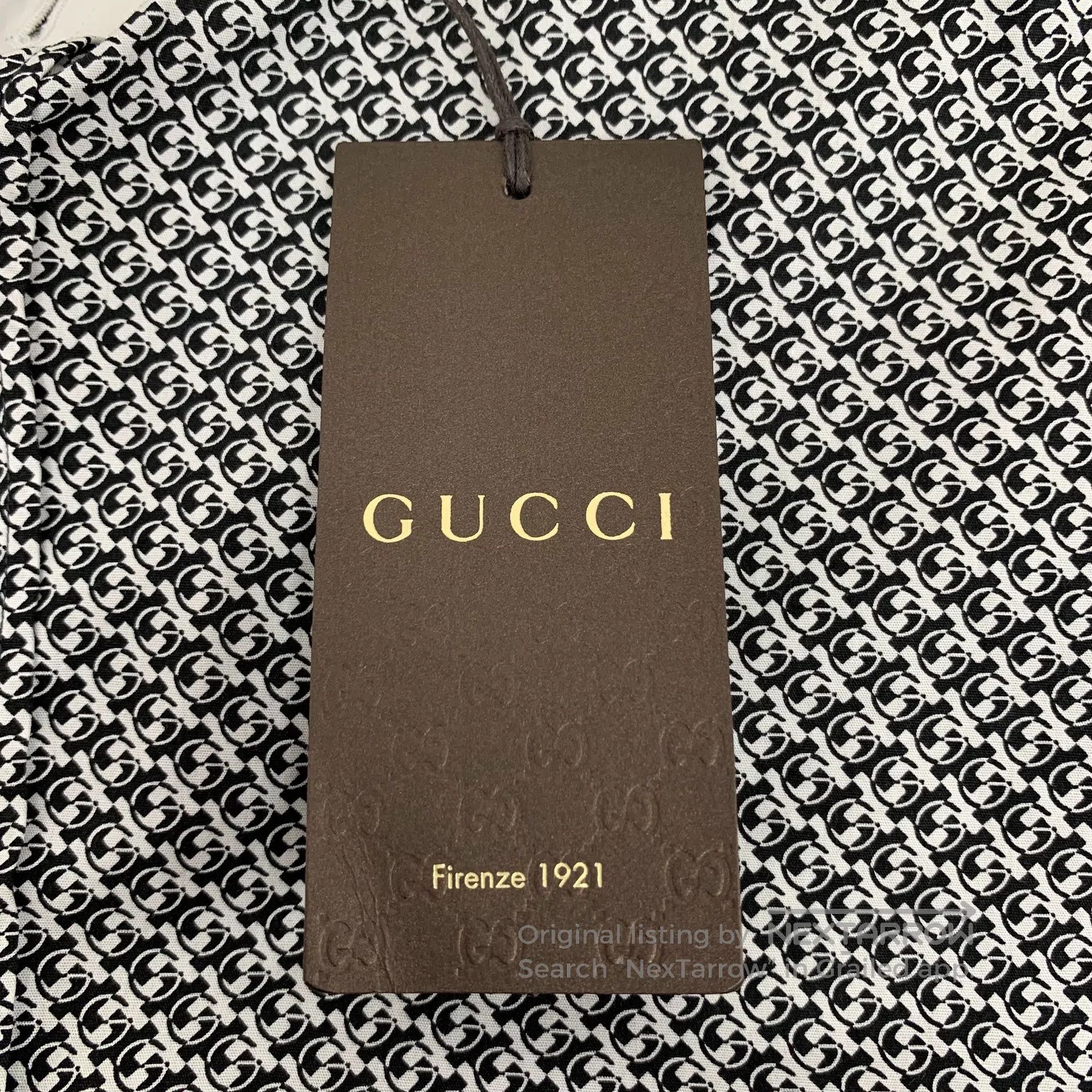 Gucci Guicci Size 41 Black and White Color Block Pattern Printed Size US S / EU 44-46 / 1 - 7 Thumbnail