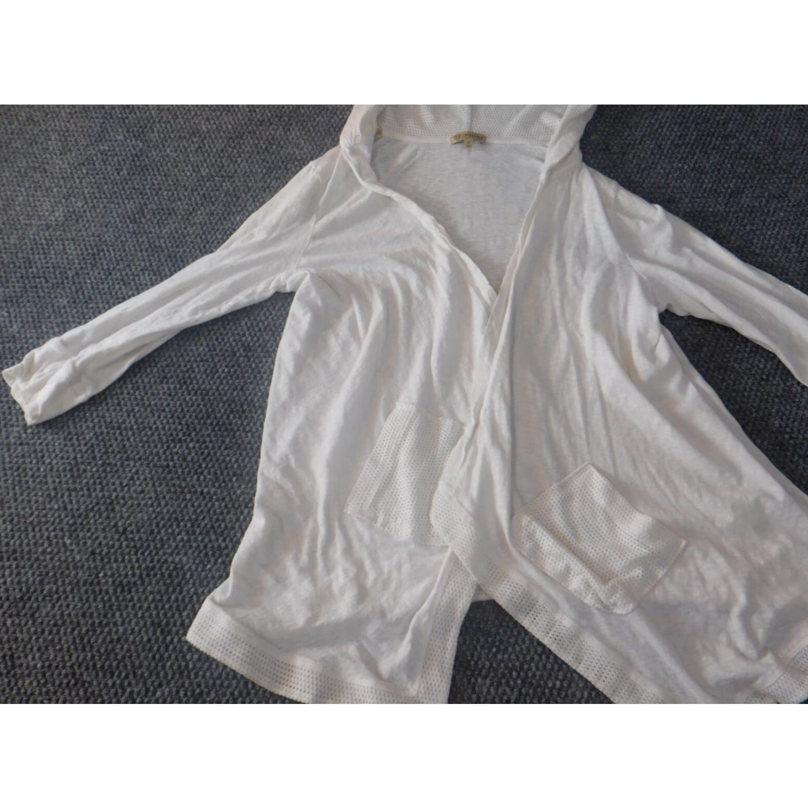 Banana Republic Banana Republic Democracy Womens Cardigan Sweater Knit Cotton Polyester White Regular XS Size XS / US 0-2 / IT 36-38 - 3 Thumbnail