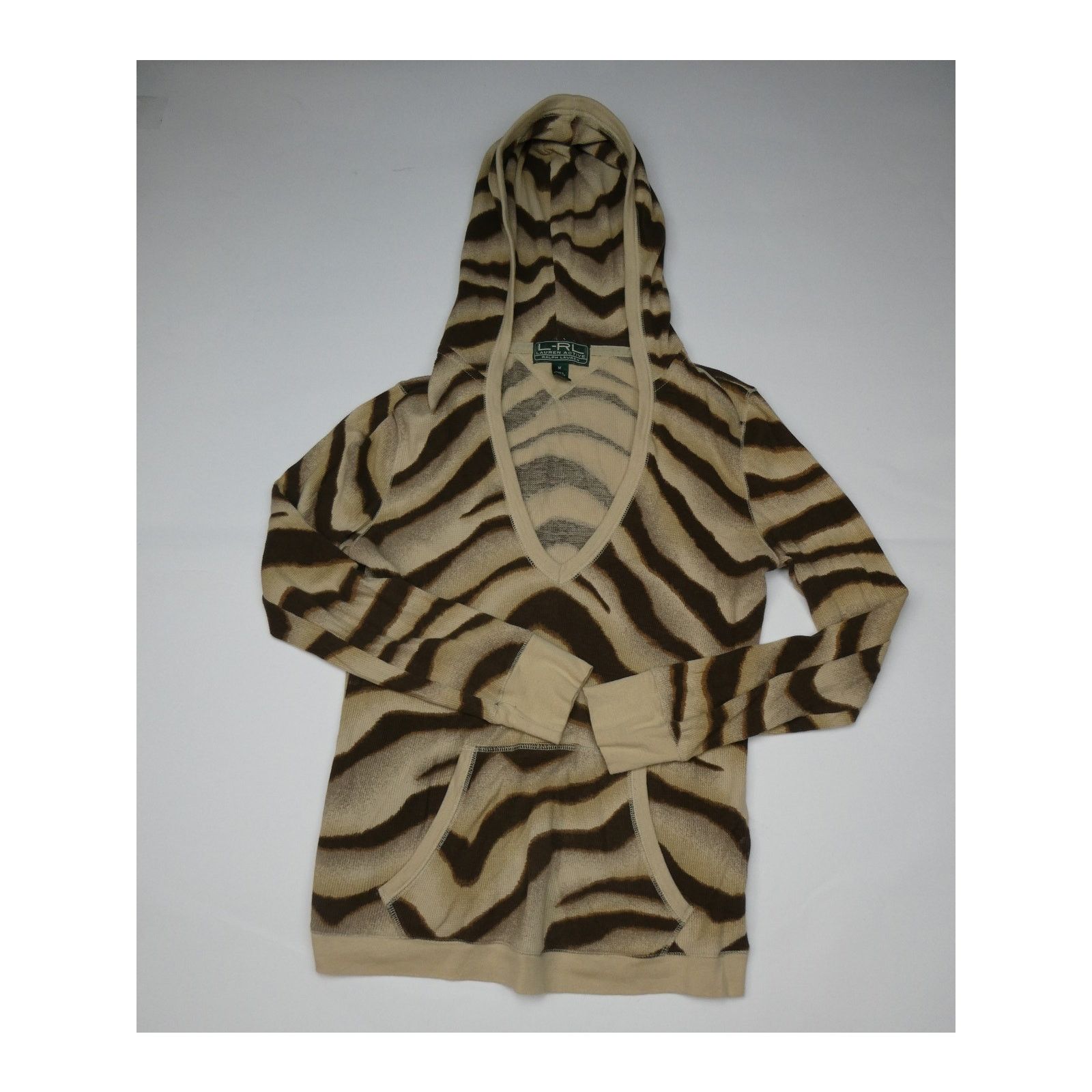 Lauren Ralph Lauren Lauren Ralph Lauren animal print hooded shirt, medium, brown Size M / US 6-8 / IT 42-44 - 1 Thumbnail