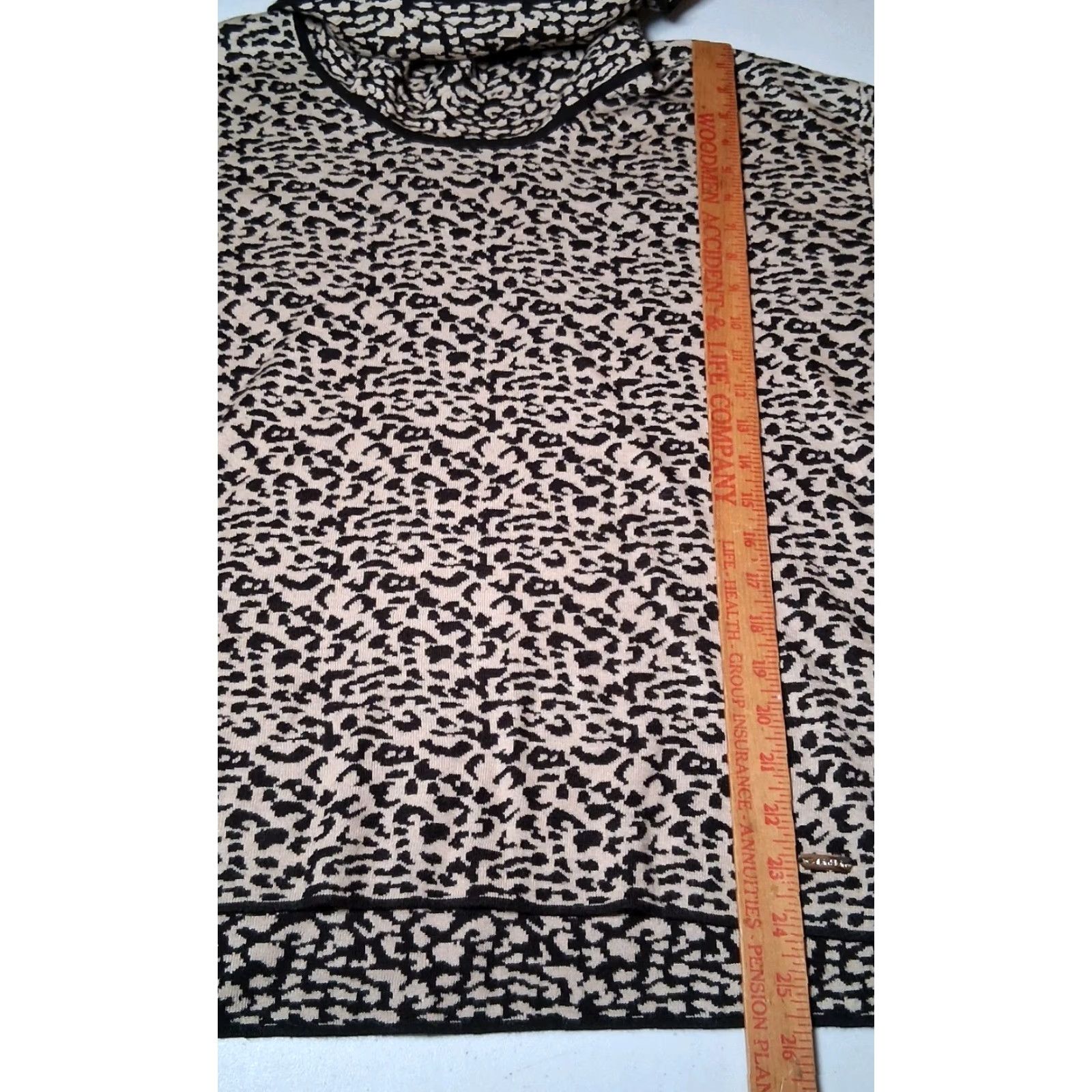 Calvin Klein Calvin Klein Sweater Women Small Cat Animal Cheetah Leopard Funnel Neck Knit Size S / US 4 / IT 40 - 7 Thumbnail