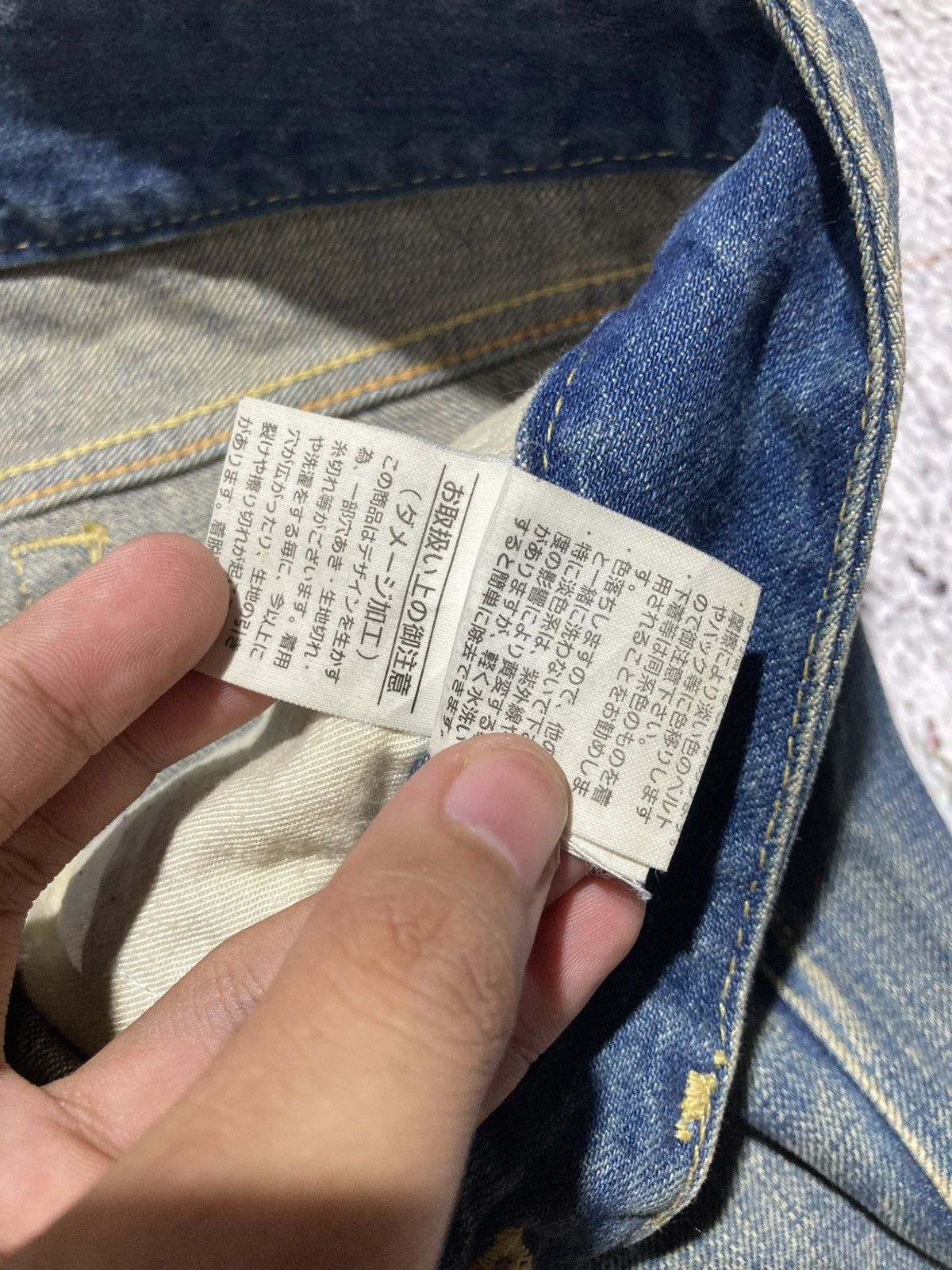 Japanese Brand 🇯🇵 2000s SLY Japan Ripped Bootcut Denim Jeans Pants Blue Wash Size US 26 / EU 42 - 21 Thumbnail
