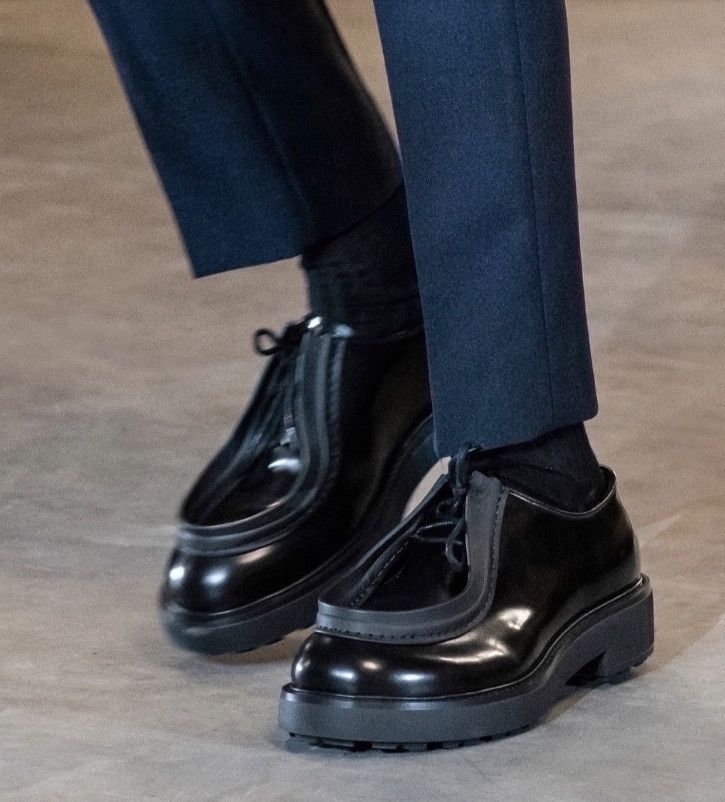 Prada PRADA Diapason Opaque Brushed Leather Lace-up Shoes | Grailed
