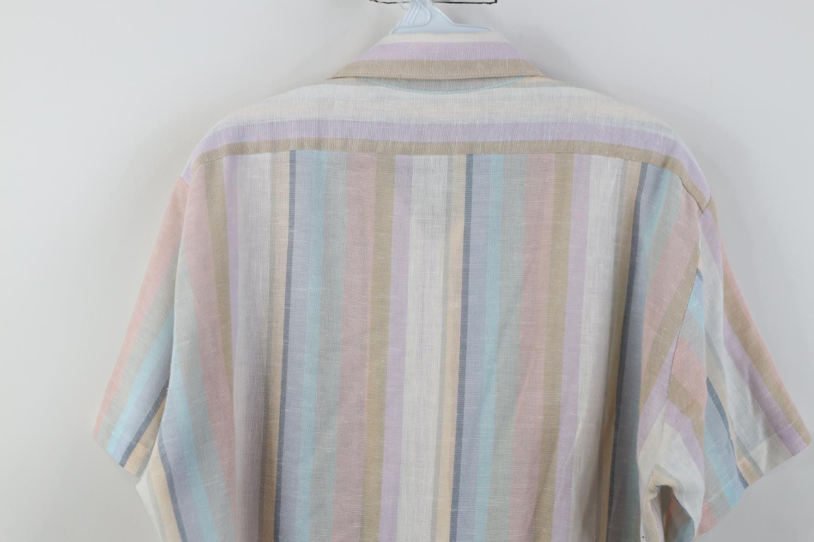 Vintage Vintage 70s Streetwear Knit Pastel Striped Button Shirt USA Size US L / EU 52-54 / 3 - 13 Thumbnail