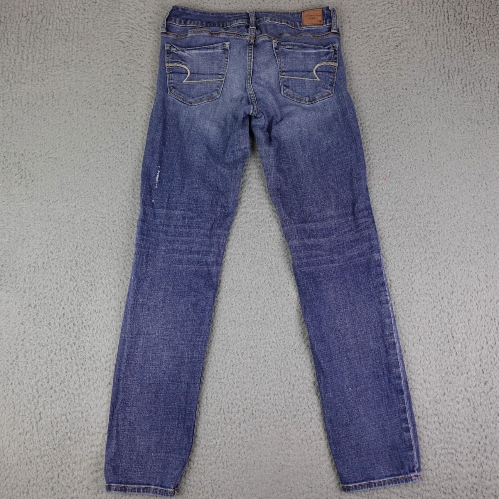 American Eagle Outfitters American Eagle Jeans Womens Skinny Stretch Blue Denim Low Rise Size 4 Size 27" / US 4 / IT 40 - 7 Thumbnail