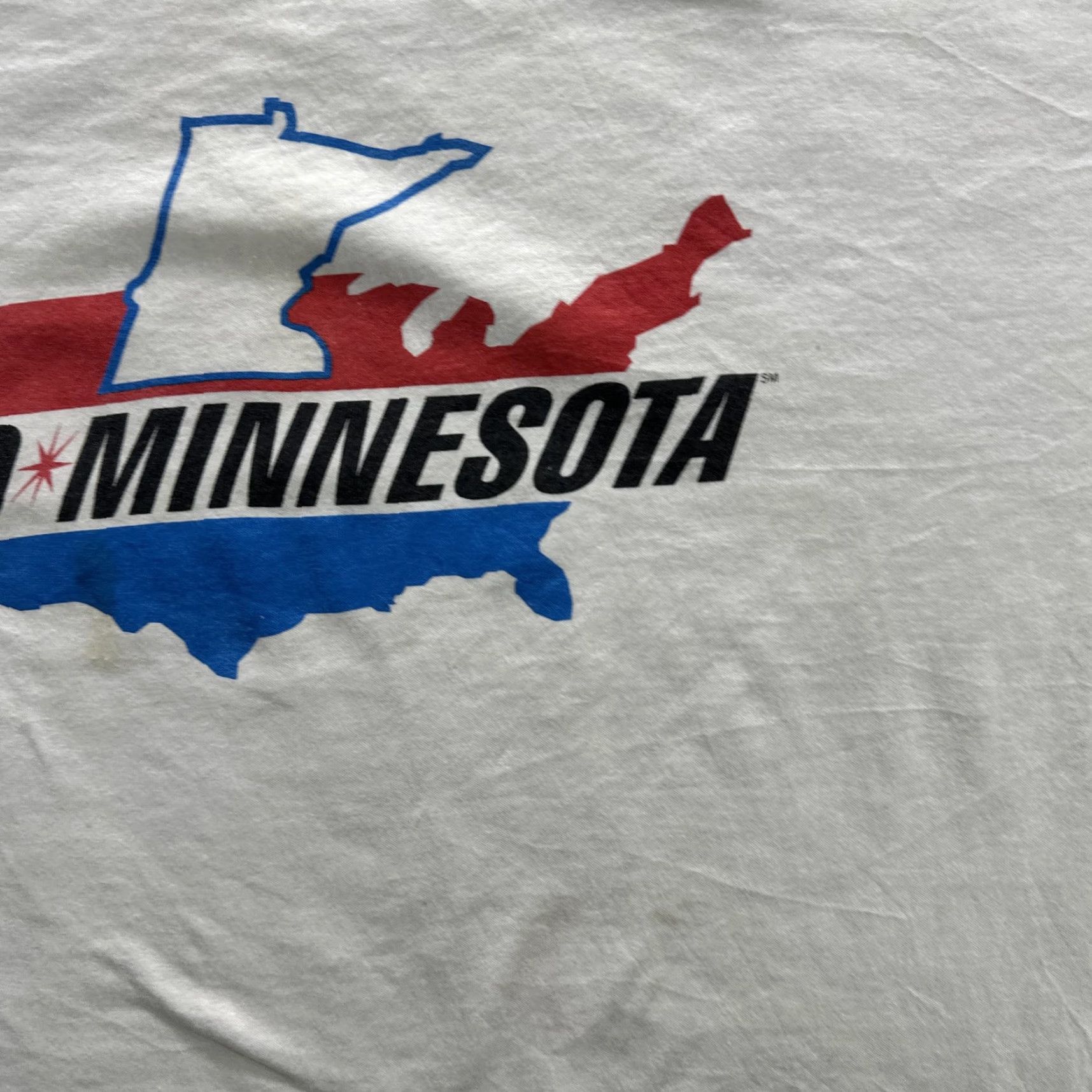 Vintage VINTAGE Lotto Minnesota Shirt Mens 2XL White Graphic Tee 90s USA Shirt Size US XXL / EU 58 / 5 - 6 Thumbnail