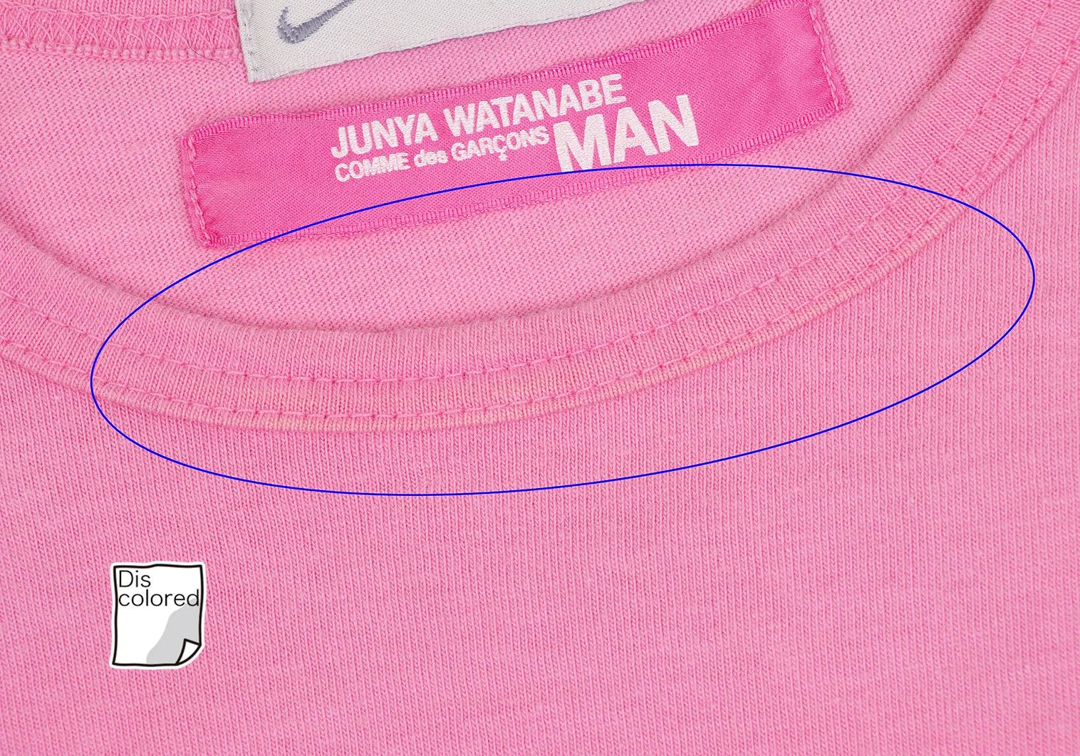 Junya Watanabe Pink Swoosh Logo Print T-Shirt, Size F Size US M / EU 48-50 / 2 - 4 Thumbnail