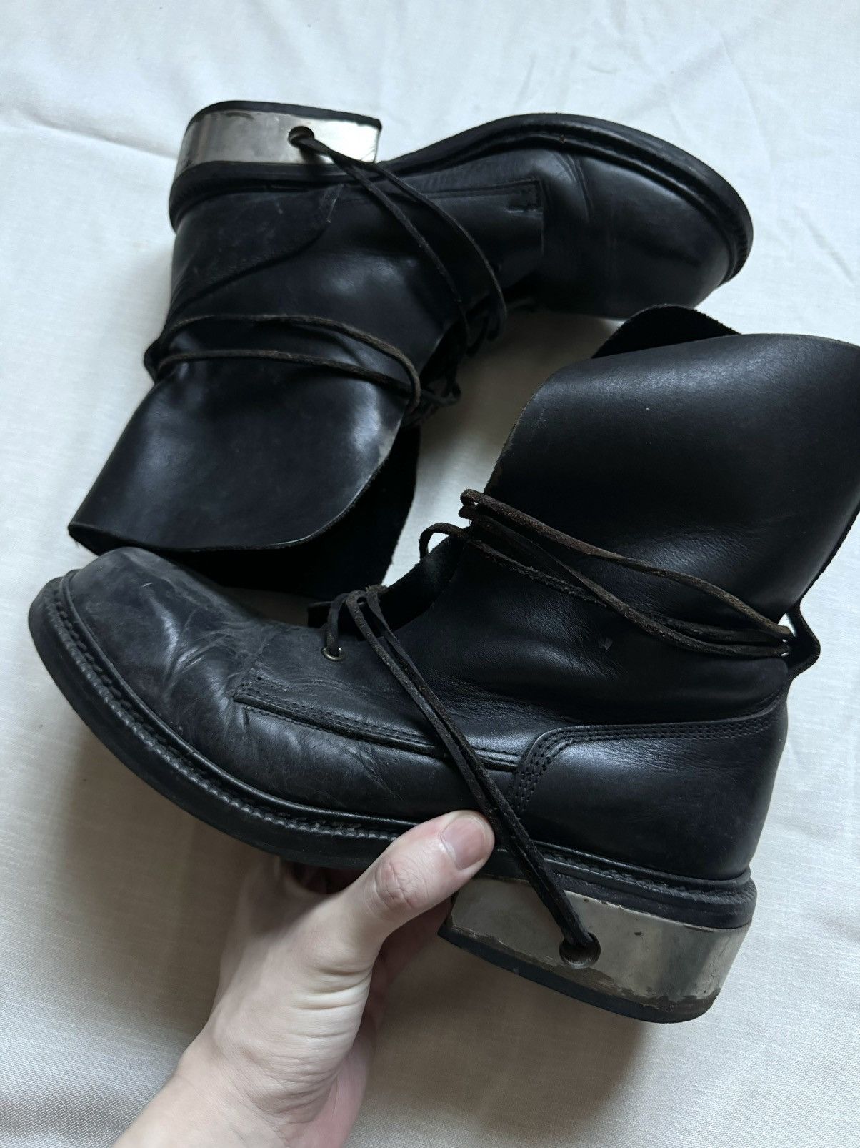 Dirk Bikkembergs Metal Lace-Through Heels Size US 8.5 / EU 41-42 - 6 Thumbnail