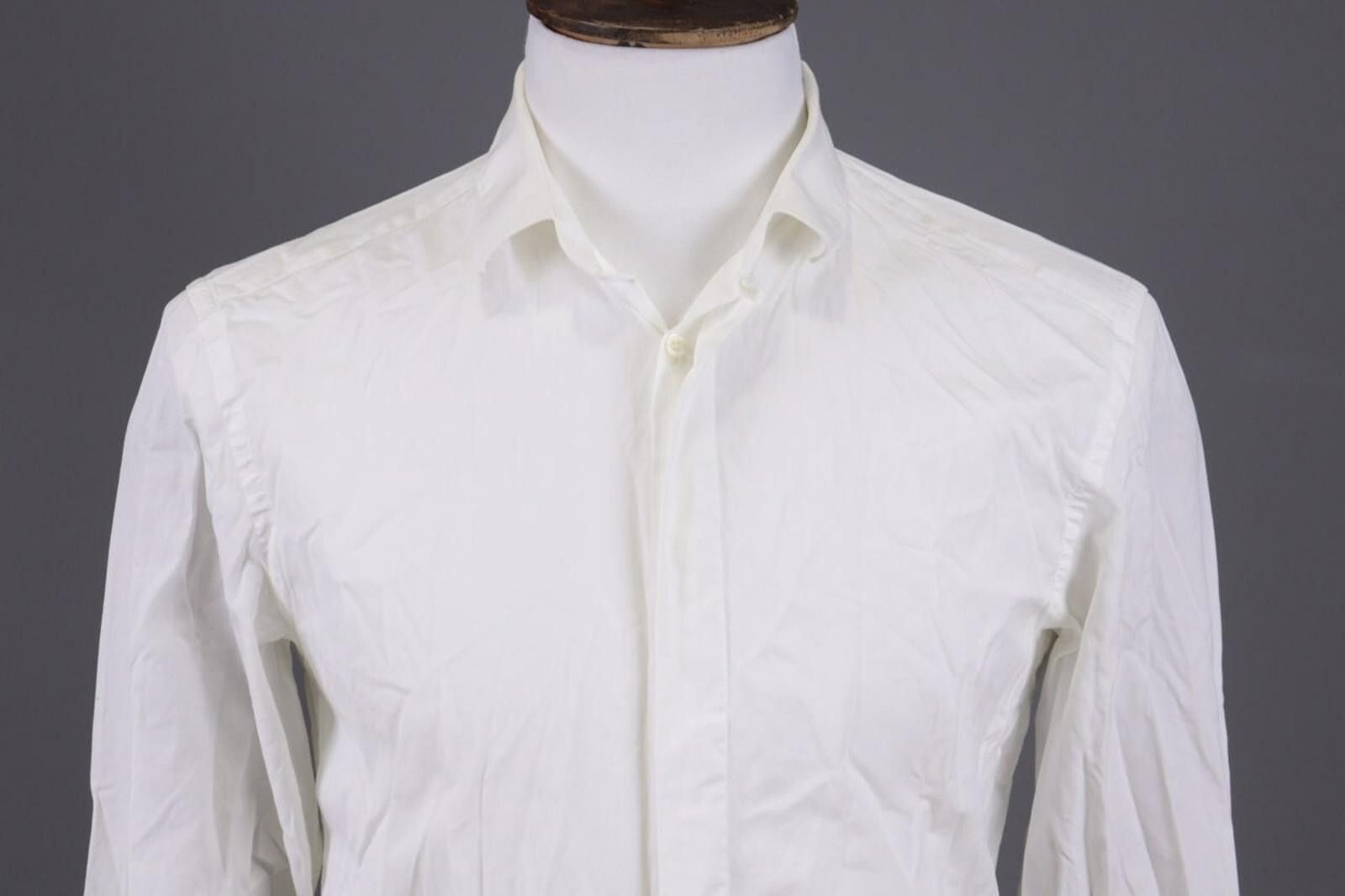 Neil Barrett Neil Barrett Slim Fit White Dress Shirt Size 16 / 41 Size US M / EU 48-50 / 2 - 2 Thumbnail