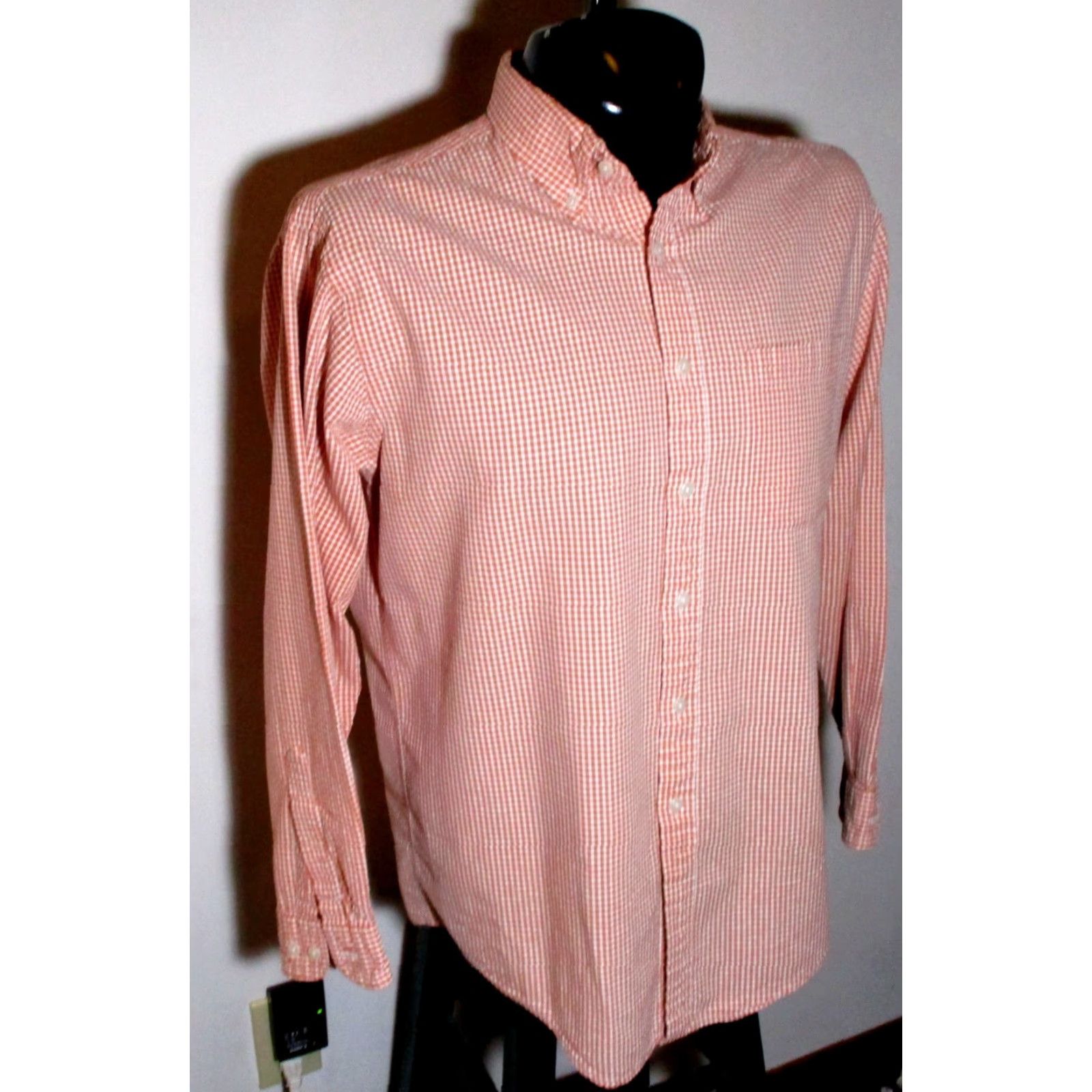 Vintage L.L. BEAN Pink Long Sleeve Button Shirt Men's Size M Reg. Size US M / EU 48-50 / 2 - 2 Thumbnail