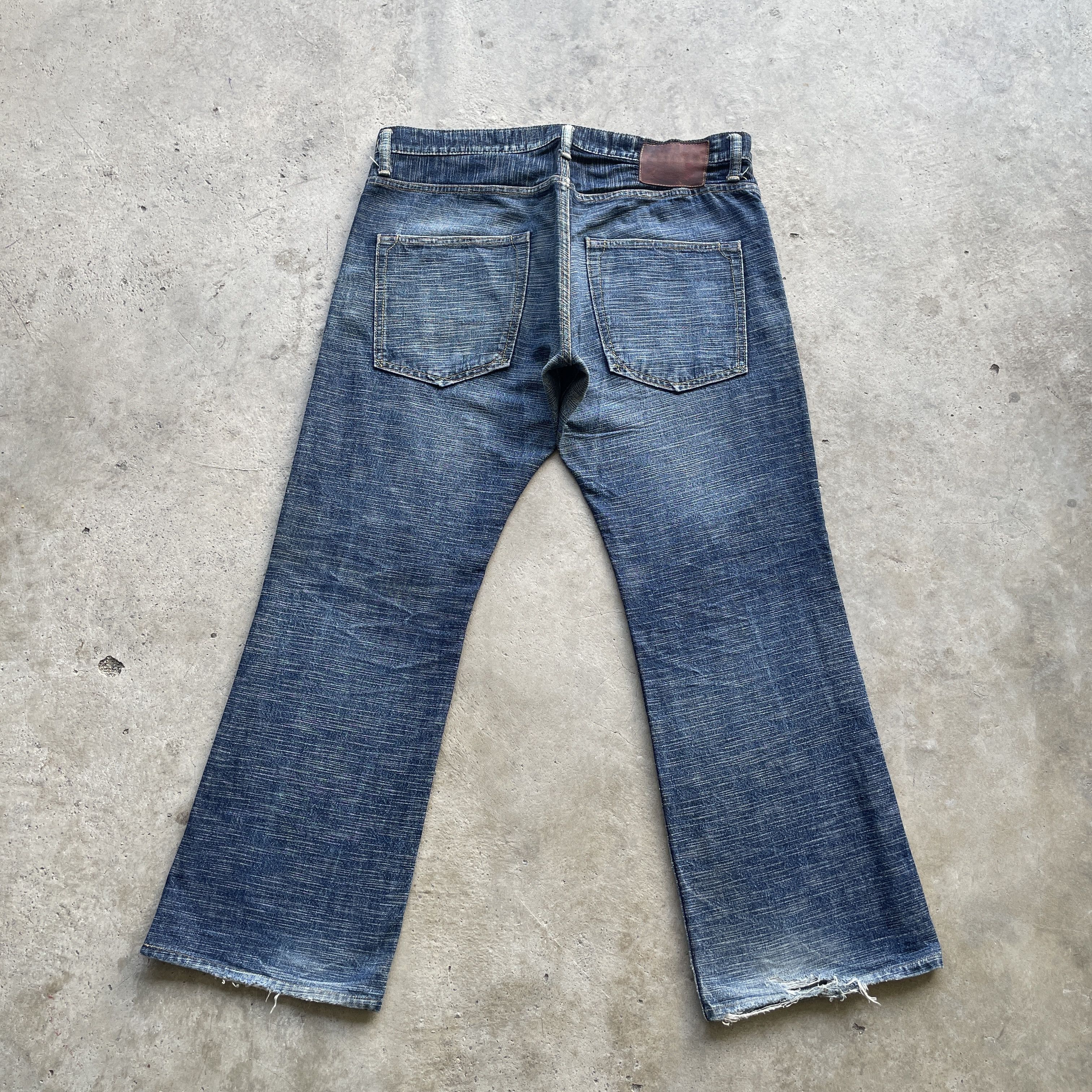 Japanese Brand W35x28.5 Vintage Japanese Denim Faded Button Fly Jeans Pants Size US 35 - 14 Thumbnail