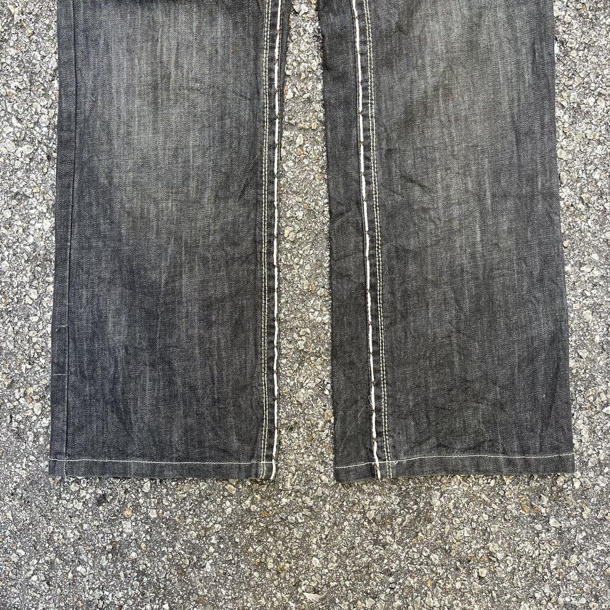 Japanese Brand Laguna Beach Jeans Fat Stitch Rare Skulls Pants Vintage Y2K Size US 32 / EU 48 - 3 Thumbnail