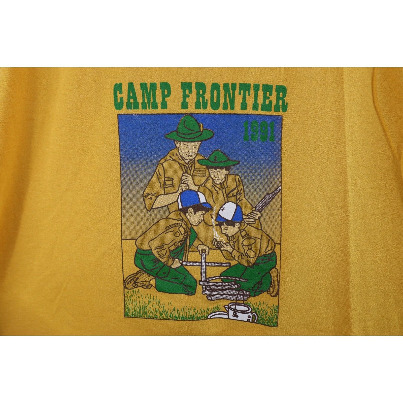 Vintage Vintage 90s Boy Scouts of America Camp Frontier T-Shirt Size US XXL / EU 58 / 5 - 4 Thumbnail