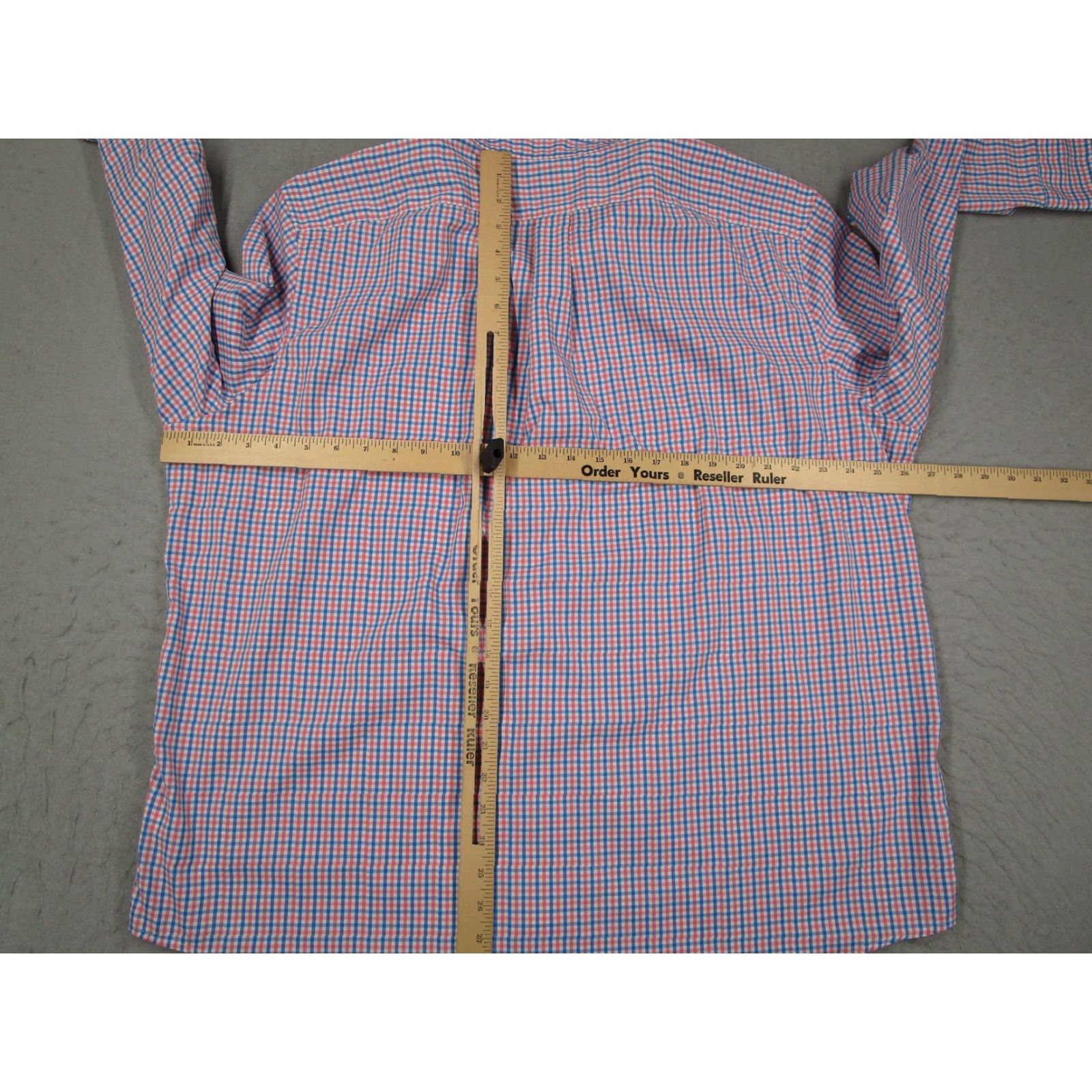 Vineyard Vines Vineyard Vines Shirt Mens 2XL Pink Blue Gingham Slim Fit Whale Shirt Performance Size US XXL / EU 58 / 5 - 4 Thumbnail