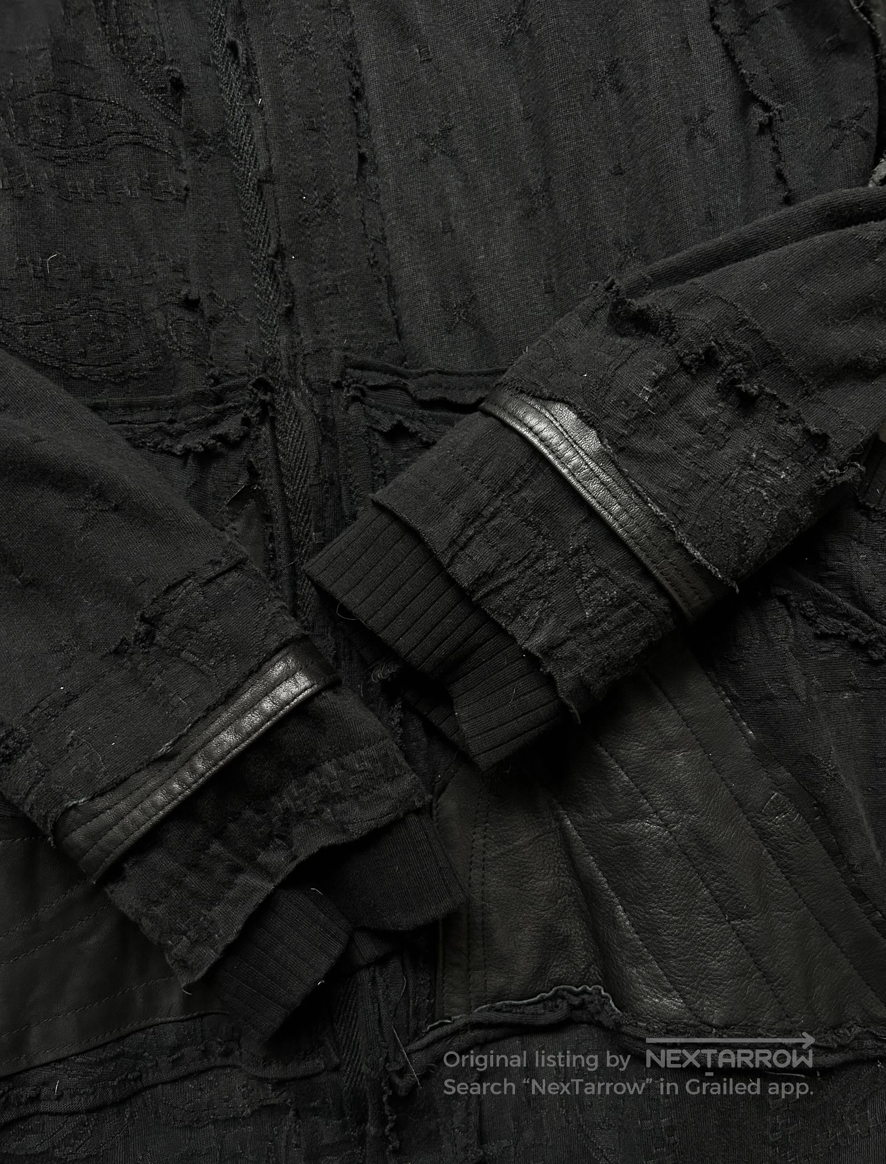 Japanese Brand black patchwork hooded outerwear jacket. Size US L / EU 52-54 / 3 - 7 Thumbnail