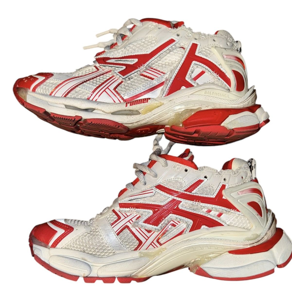 Balenciaga Balenciaga Runners White/Red 41 Size US 8.5 / EU 41-42 - 2 Thumbnail
